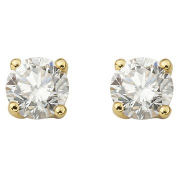 ONE ELEMENT Paar Ohrstecker 0.30 ct Diamant Brillant Ohrringe Ohrstecker aus 750 Gelbgold, Damen Gold Schmuck