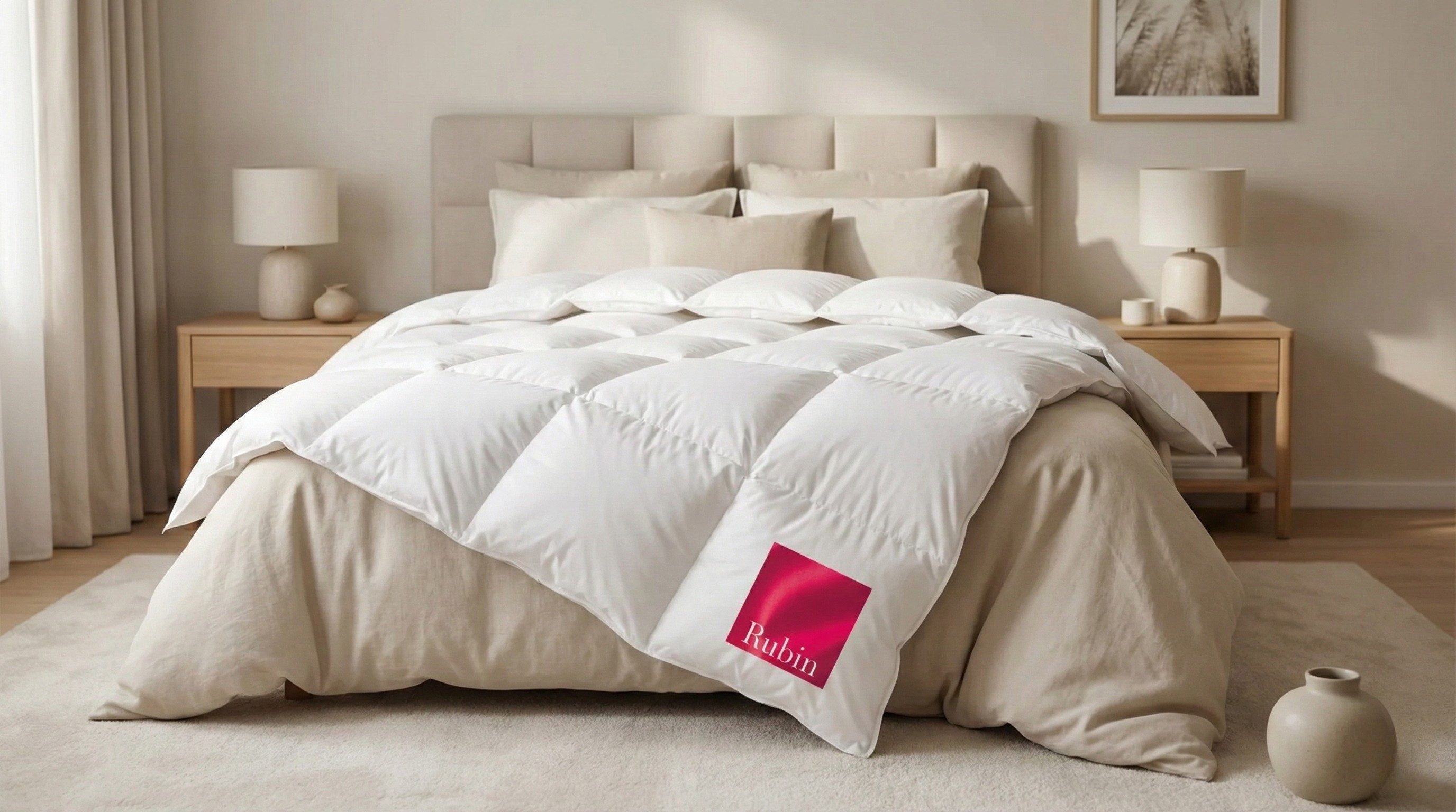 HANSKRUCHEN Daunenbettdecke Hanskruchen Daunendecke Rubin Extra Leicht 155 x 220 cm, Bezug: 100% Baumwolle