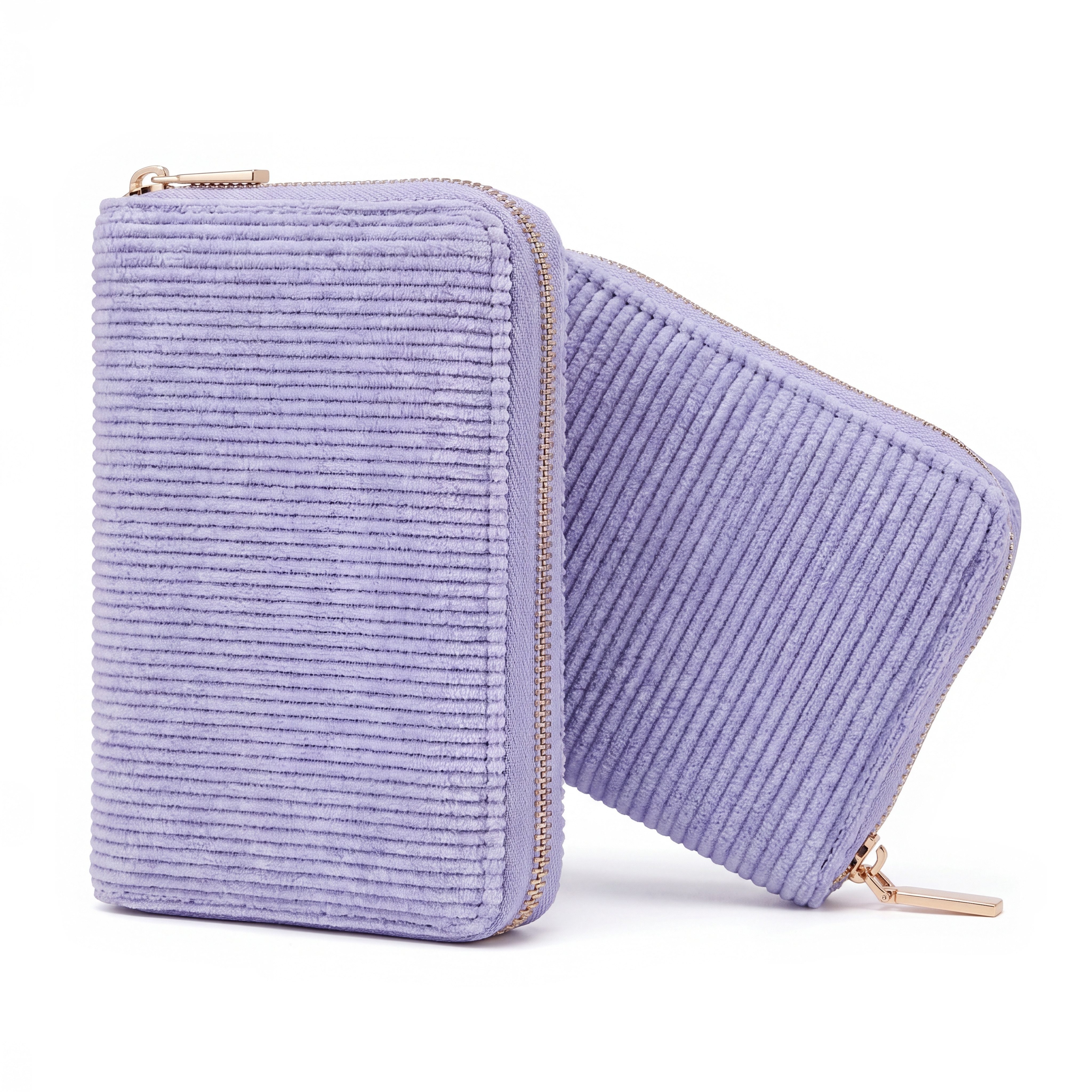 MillyMilk Geldbörse FONDO MEDIUM – Damen Cord Geldbeutel – Stoff Portemonnaie, Cord-Geldbörse mit stabiler Form, viel Platz und Reißverschluss.