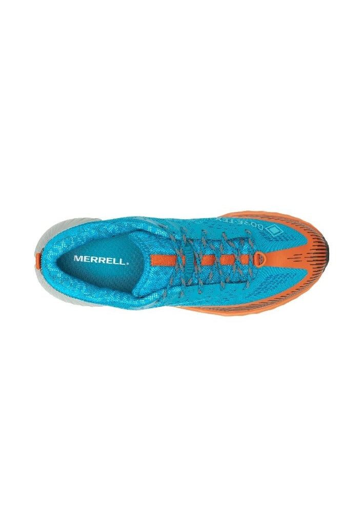 Merrell Agility Peak 5 GTX (wasserdicht, Rock Plate) hellblau/orange Herren Laufschuh