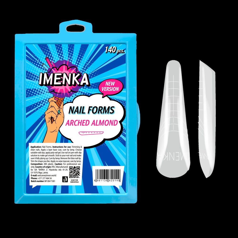 Imenka Nageldesign Zubehör Nail Forms "Arched Almond" New Version