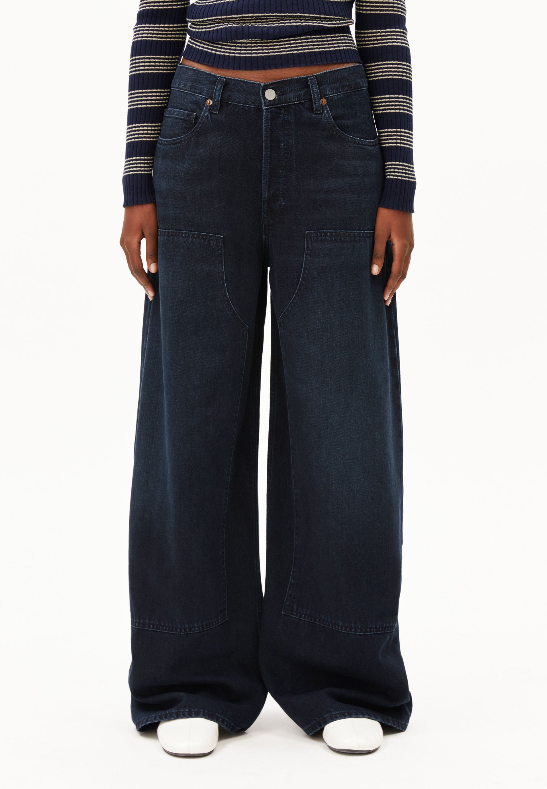 Armedangels Weite Jeans AALTHEA Jeans aus Bio-Baumwoll Mix non stretch (Non-Stretch, Loose Fit) Mid waist