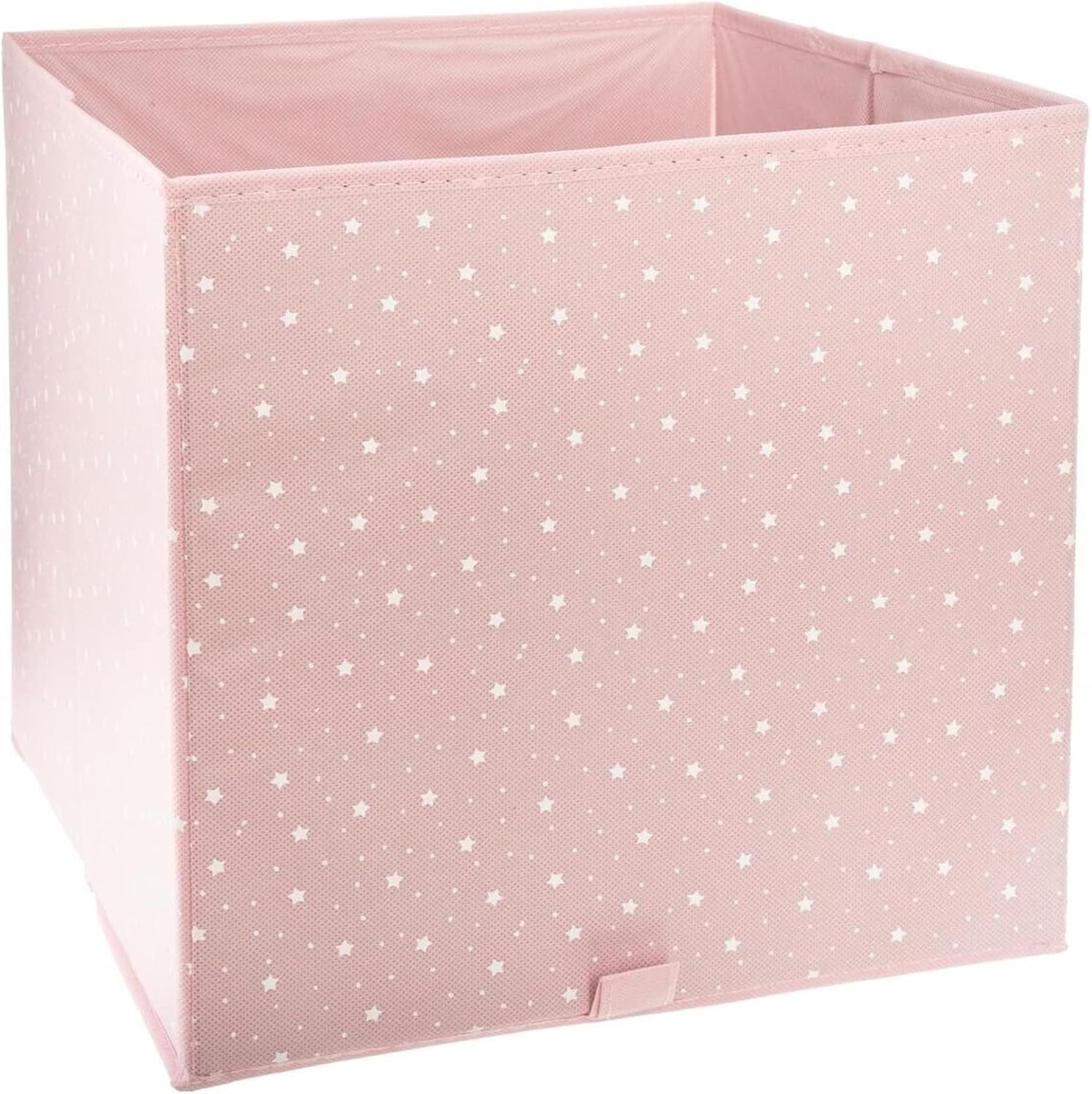 Atmosphera Créateur d'intérieur Aufbewahrungsbox Sterne rosa, Kinderzimmer Aufbewahrungskiste faltbar, 29 x 30 x 29 cm