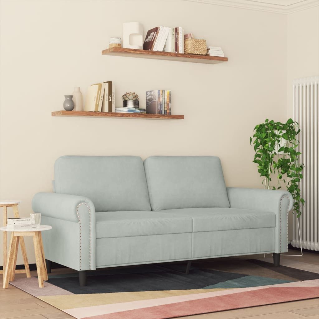 vidaXL Sofa 2-Sitzer-Sofa Hellgrau 140 cm günstig online kaufen