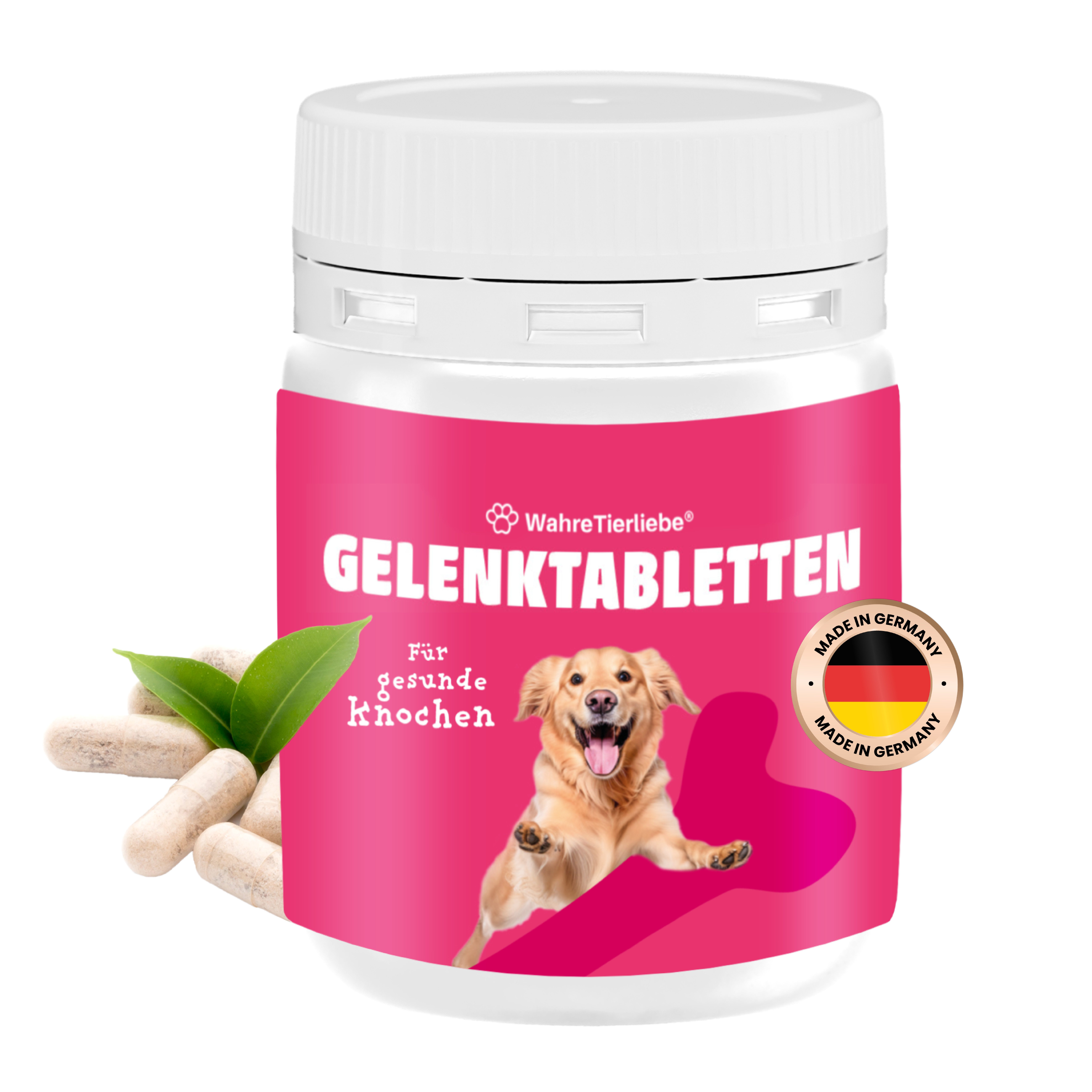 Wahre Tierliebe Tierpräparate Gelenktabletten Hund, Unterstützt Knochen & Gelenke, mit Glucosamin, einfach zu essen, leicht ins Futter mischbar, unterstützt Knochen