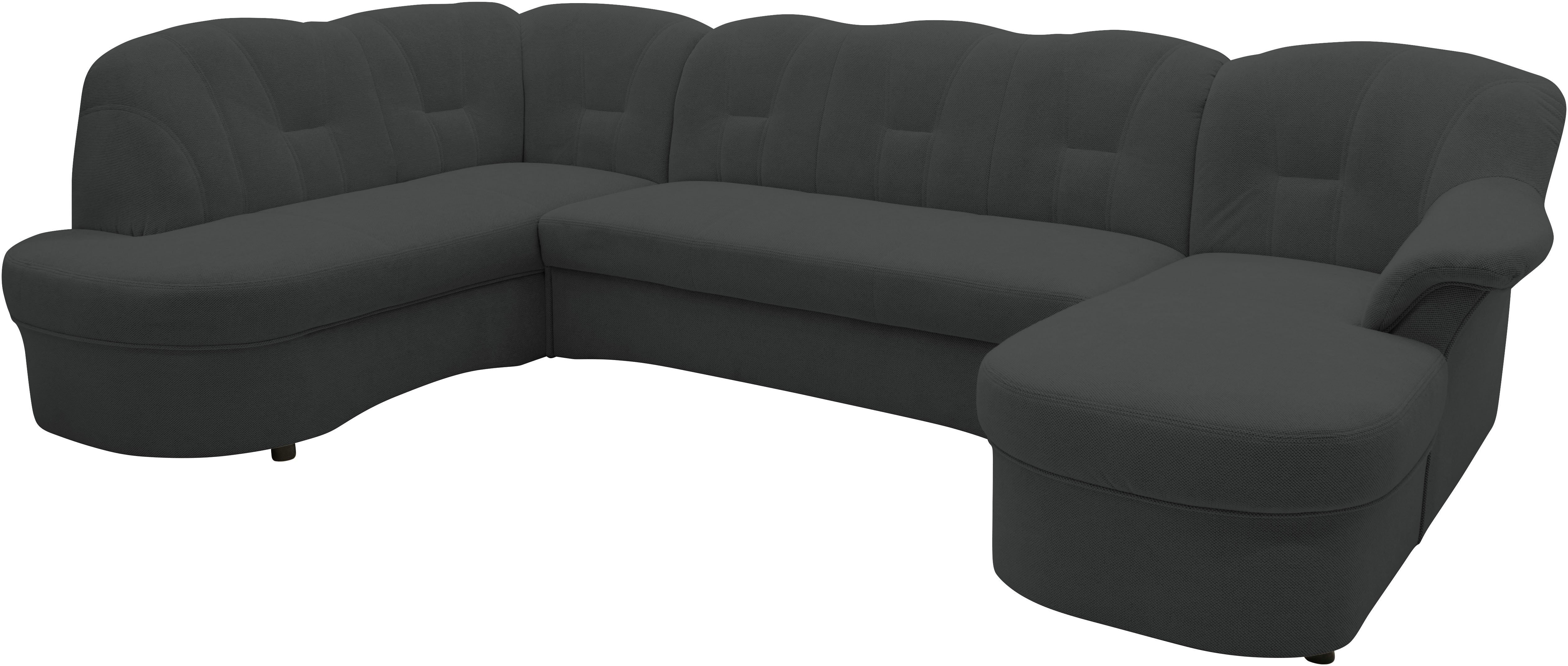 DOMO collection Wohnlandschaft FLORES 293x180x86 cm, hochwertig, komfortabel, U-Form, 3 Teile, wahlw. mit Bettfunktion, wahlw. mit Federkern, Unser Dauertiefpre – Bild 5 von 5