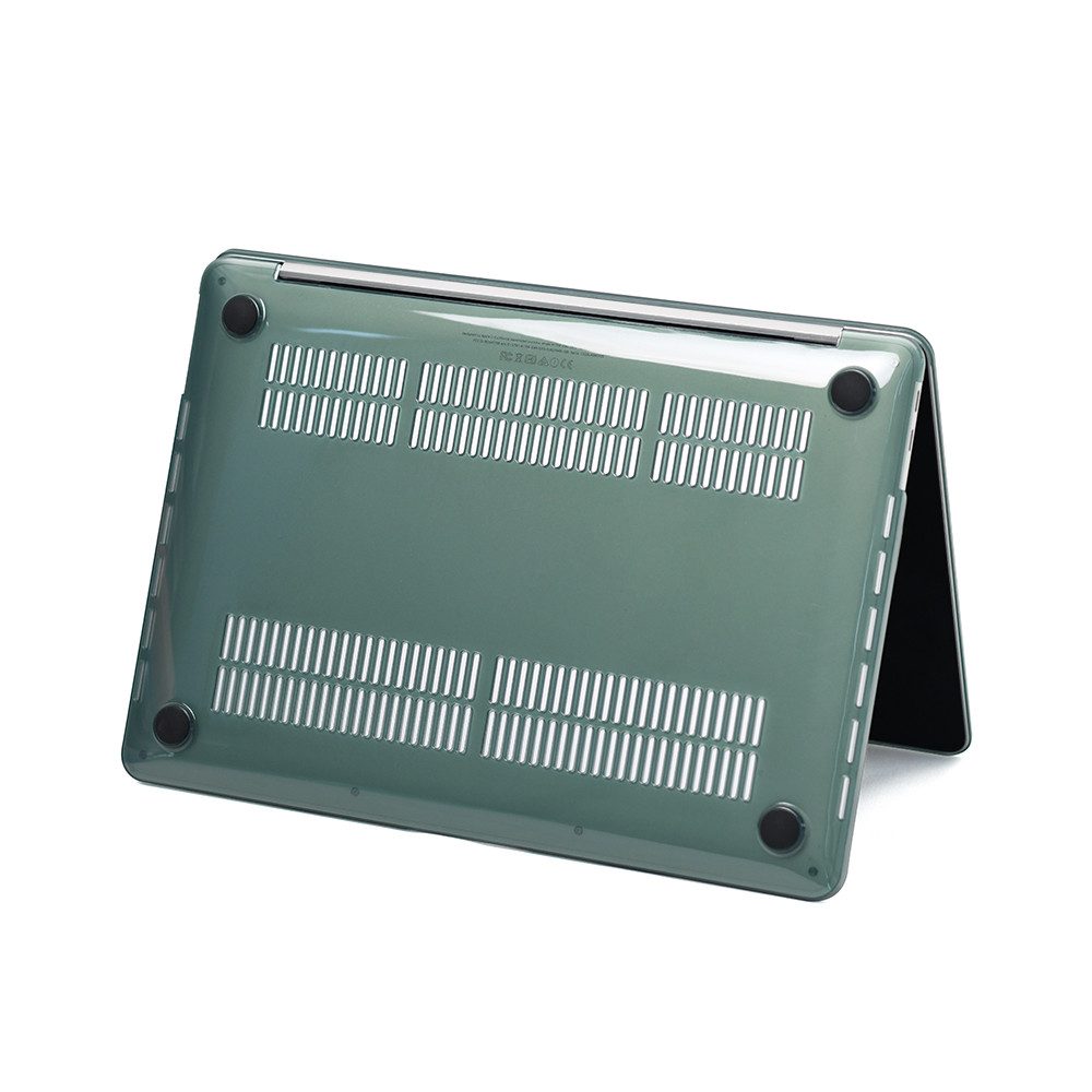 FroShop Laptop-Hülle Schutzhülle für Apple MacBook Air 15 (2025-2023) M4 M3 M2 2-Teilig Schutzcover Hartcase Schutz Cover Etui Tasche, Hülle Modell A3114 / A2941 / A3241 - Dunkelgrün