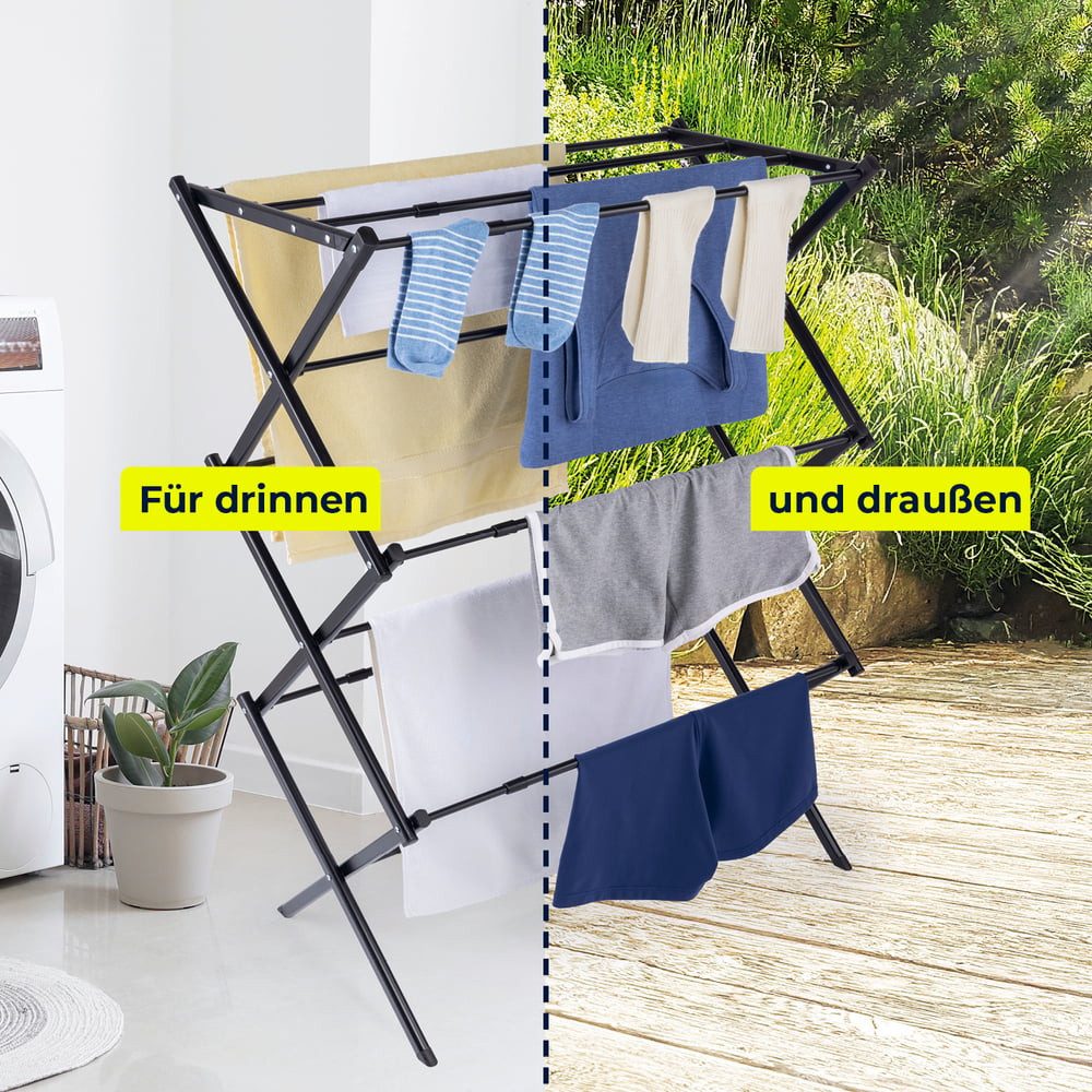 EASYmaxx Wäscheständer EASYmaxx Teleskop-Wäscheständer 1200, EASYmaxx Teleskop-Wäscheständer 1200 – Bild 4 von 5