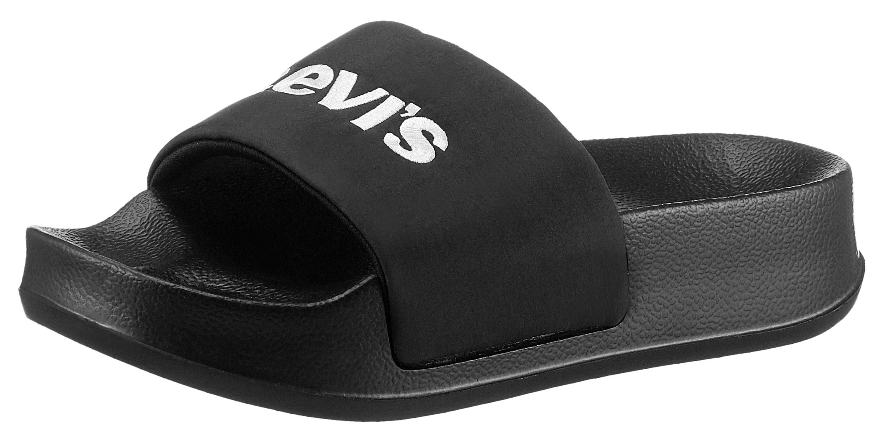 Levi's® JUNE S BOLD PADDED Pantolette, Plateau, Sommerschuh, Schlappen mit Logoschriftzug