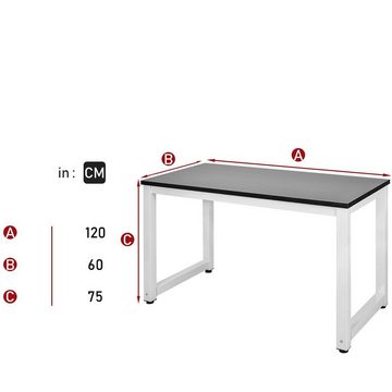 Flieks Schreibtisch, Computertisch Arbeitstisch Stahlgestell 120*60*75cm