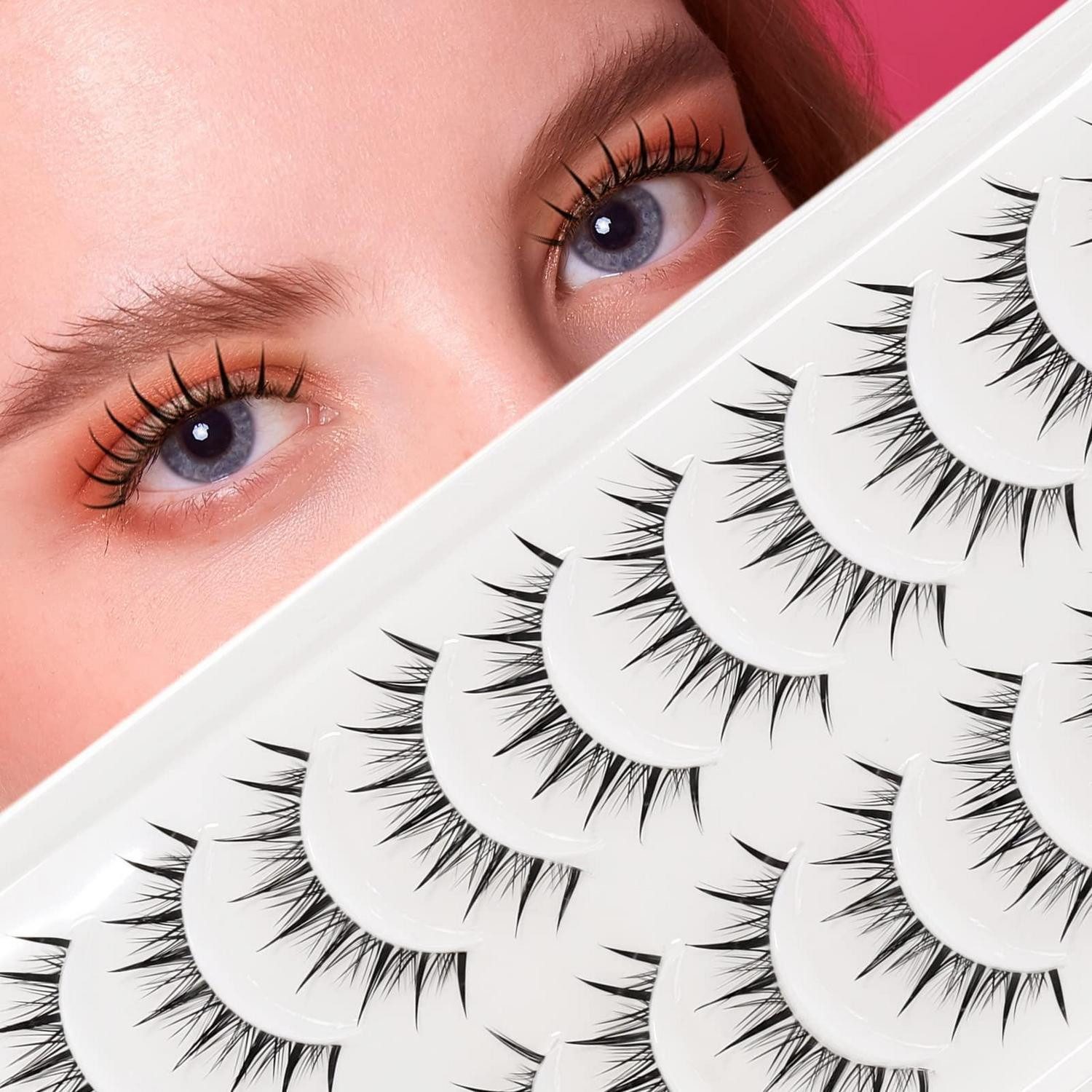 LuxusKollektion Bandwimpern Falsche Wimpern Manga Lashes 10 Paare