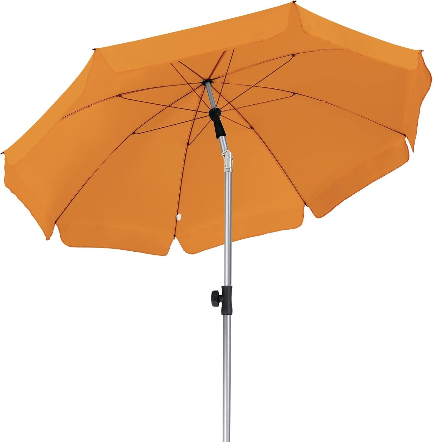 TLGREEN Sonnenschirm,200 cm,8 Stahlverstrebungen,UV 50+, für Garten,Balkon und Terrasse,200 g/m²