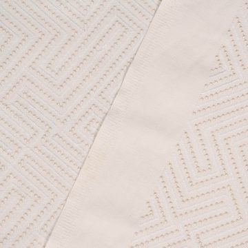 Rasch TEXTIL Stoff Rasch Textil Dekostoff Stickerei Grafik Arusha weiß creme 1,4m, bestickt