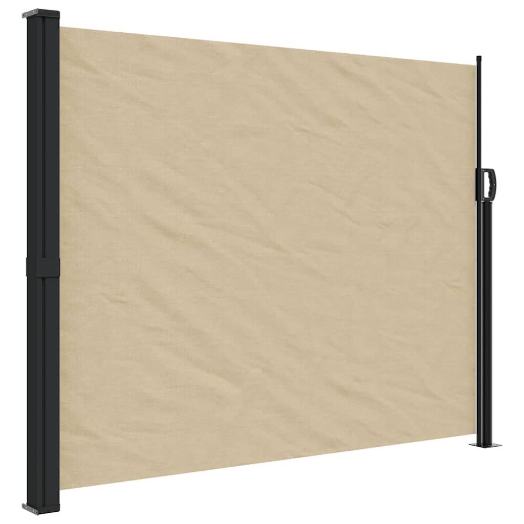 furnicato Markise Ausziehbare Seitenmarkise 170 x 300 cm Beige, Polyester mit