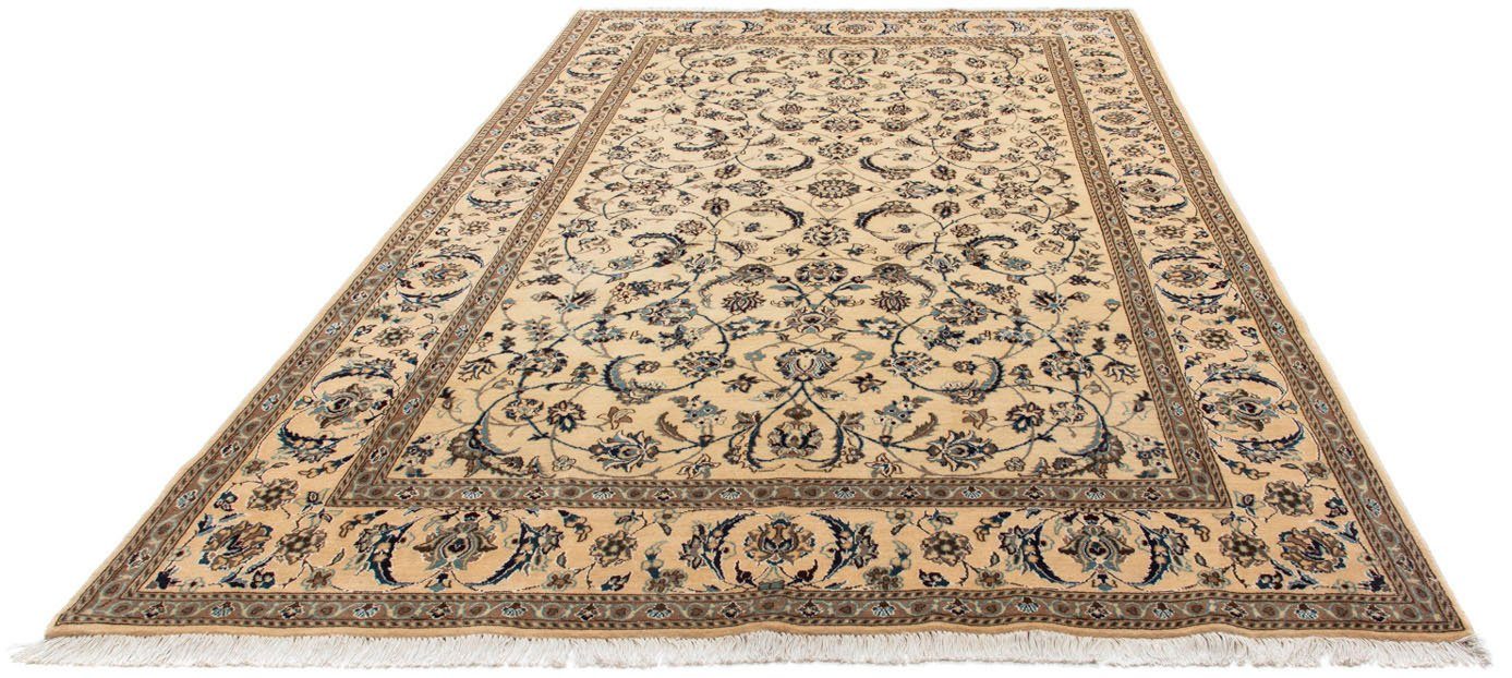 Wollteppich Nain 9la Blumenmuster Beige 293 x 198 cm, morgenland, rechteckig, Höhe: 6 mm, Unikat mit Zertifikat