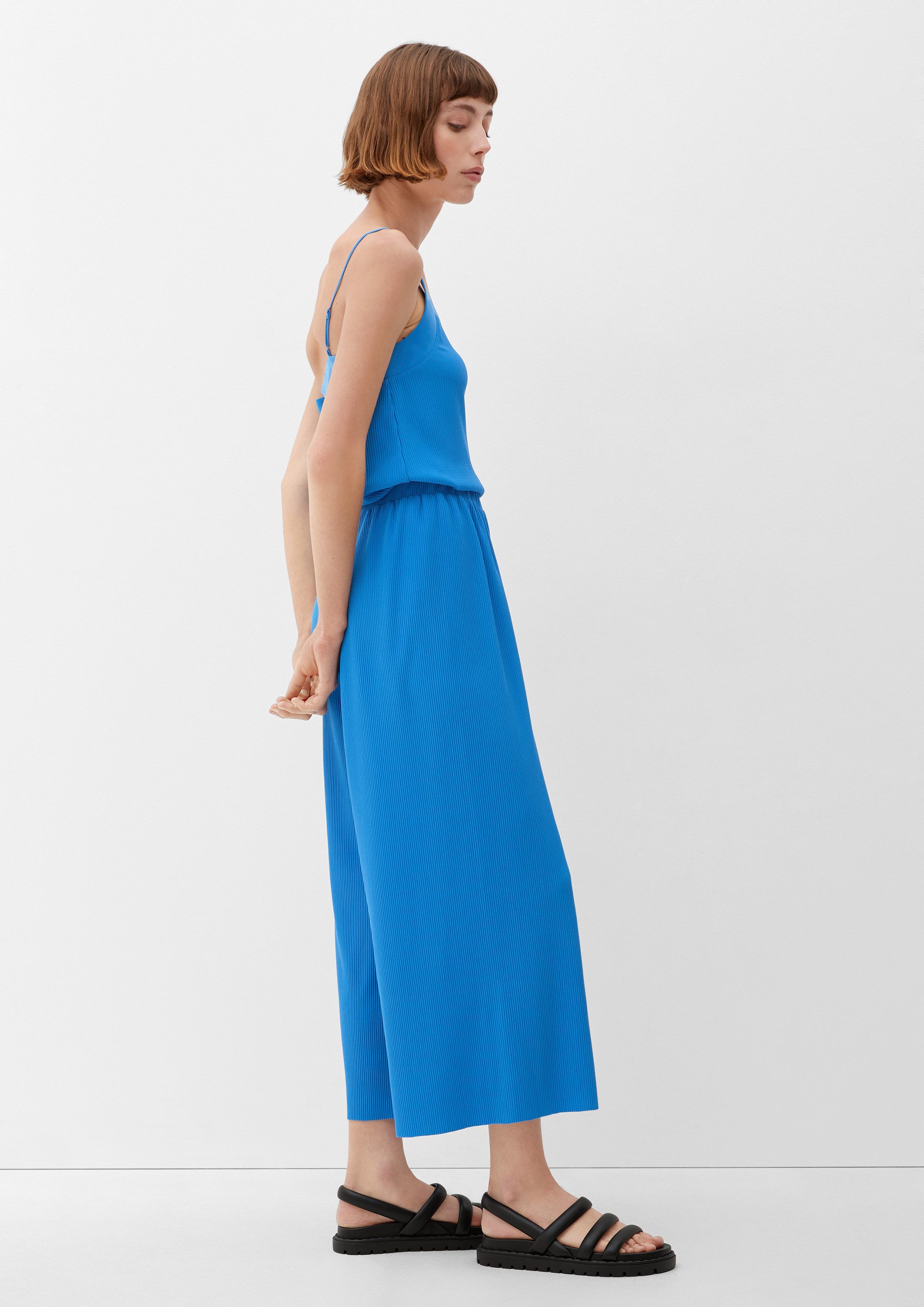 s.Oliver Culotte Hose Regular: Culotte mit Plisséefalten