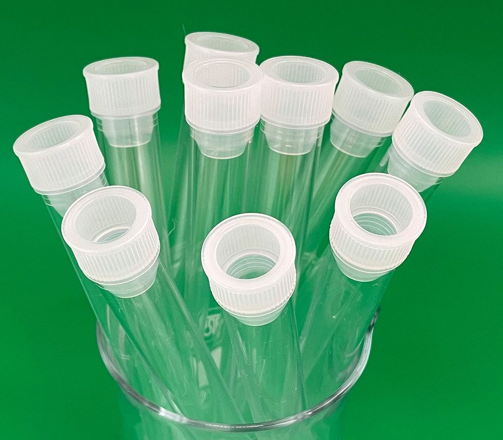 myExperimentSet Experimentierkasten Reagenzgläser aus Kunststoff mit Stopfen, farblos, (10 Stück-tlg)