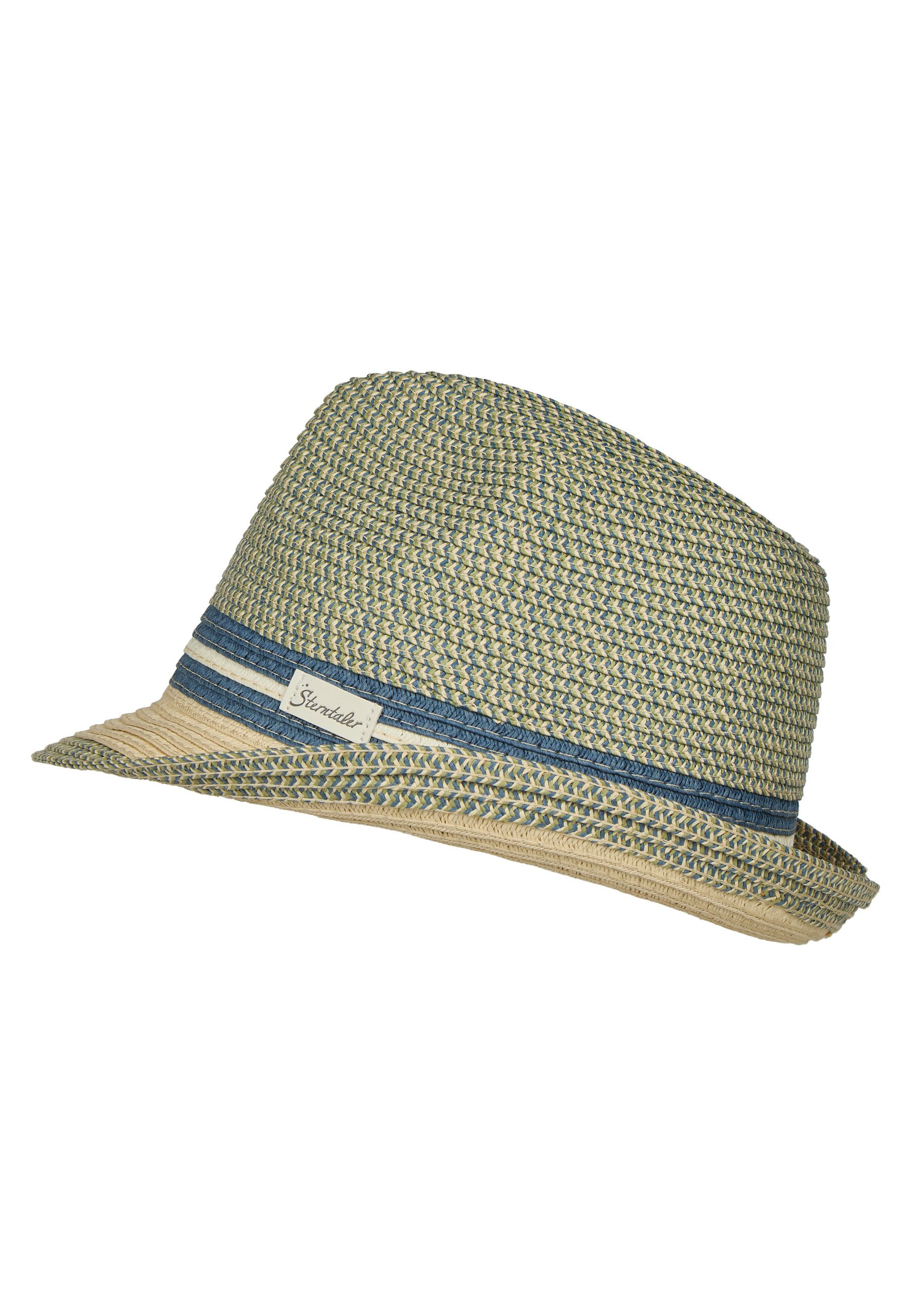 Sterntaler® Sonnenhut UV-Schutz 50+ Strohhut meliert (1-St) Melierter Strohhut, leicht, faltbar, Streifenband und gebogene Krempe
