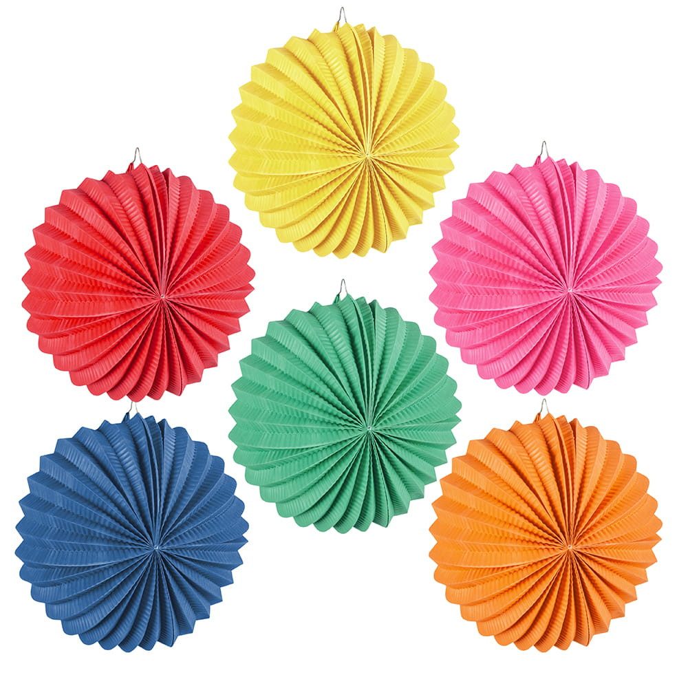 Boland Kostüm Ballonlaternen aus Papier 12Stk. 6 Farben