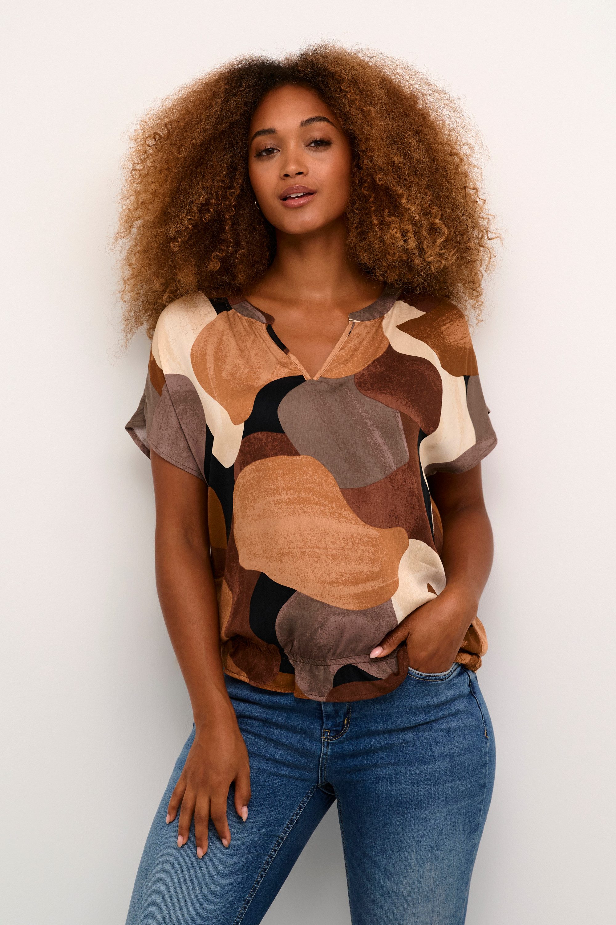 Culture Kurzarmbluse Kurzarm-Bluse CUdana