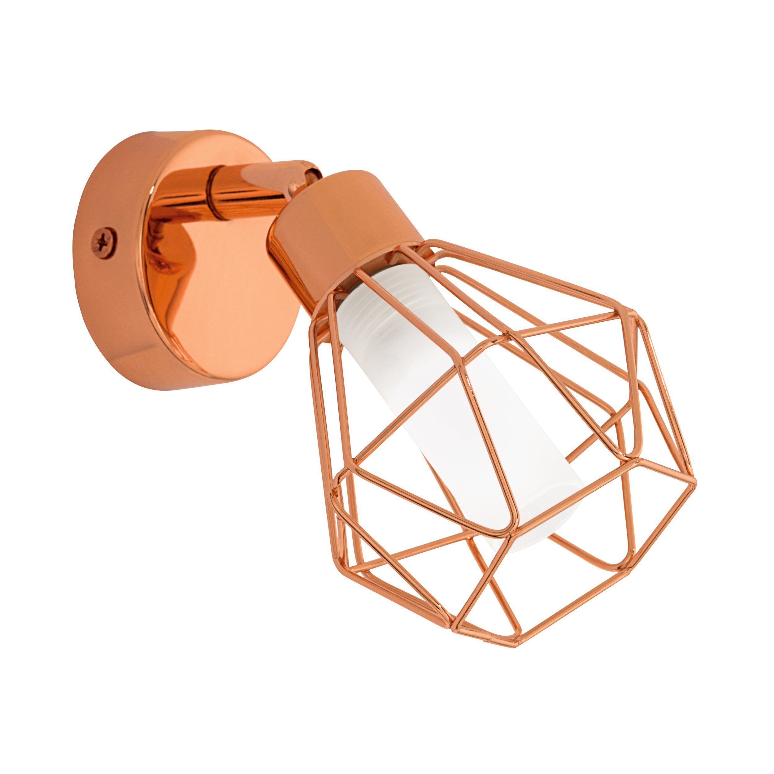 EGLO LED Deckenspot Zapata, Leuchtmittel inklusive, Wandstrahler in Kupfer und Weiß, Flurlampe inkl. G9 Leuchtmittel