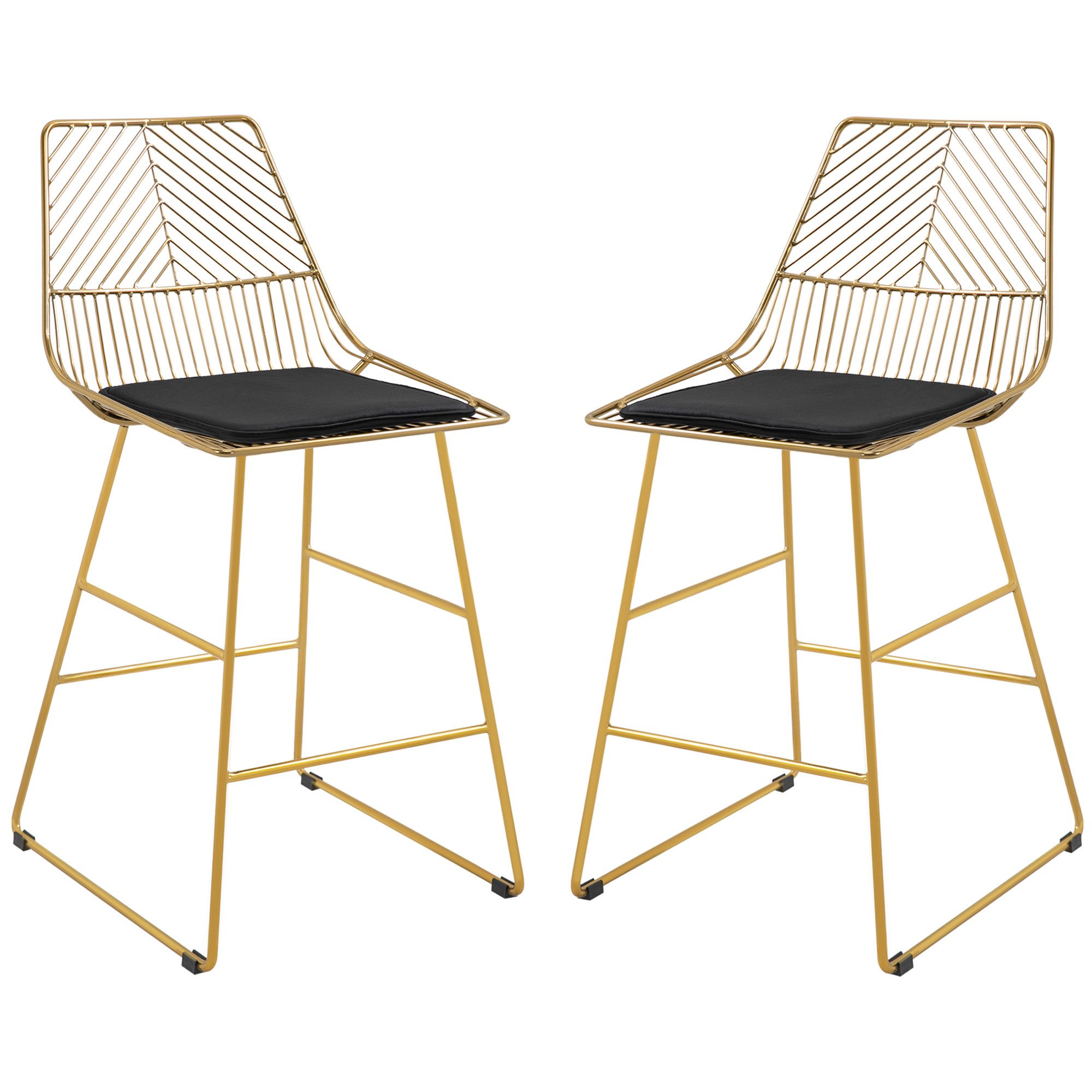 Barhocker Satz von 2 Barhockern, Moderne Theke, Höhe Draht
