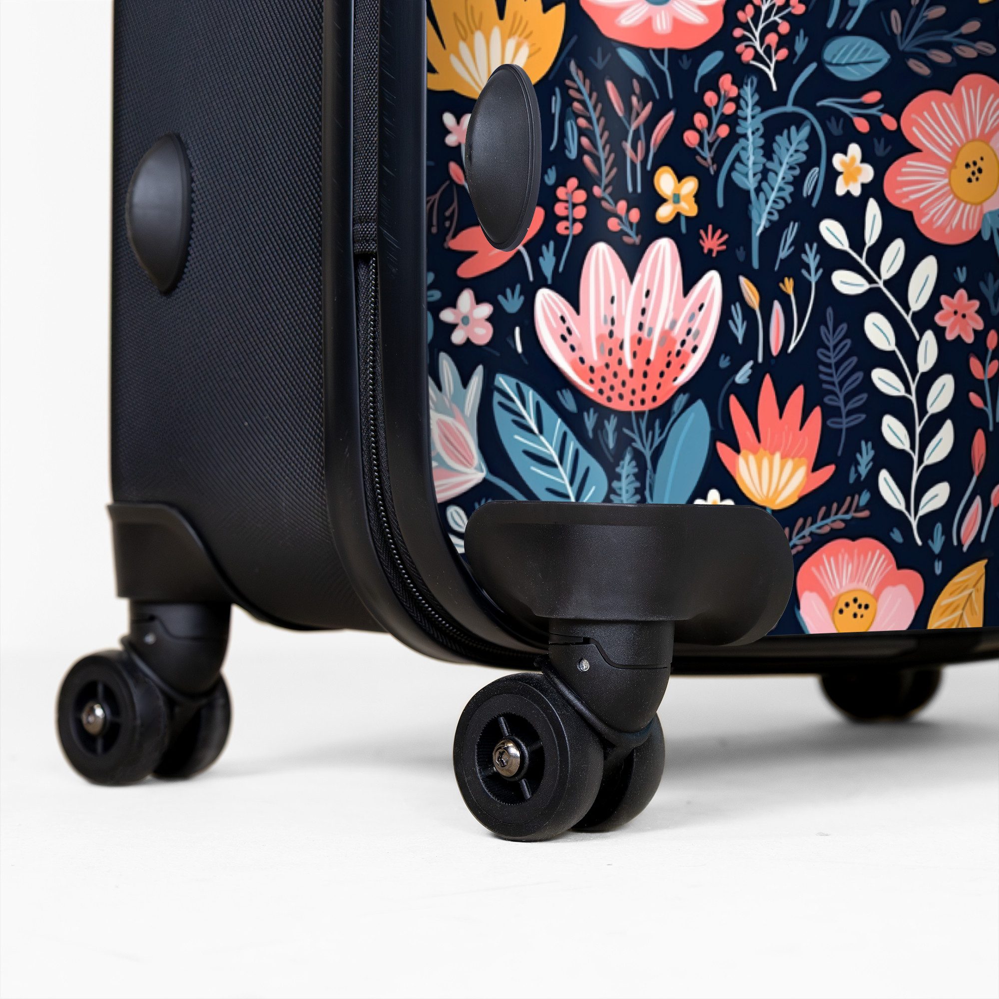 NoBoringSuitcases.com© Hartschalen-Trolley Blumen - Muster - günstig online kaufen