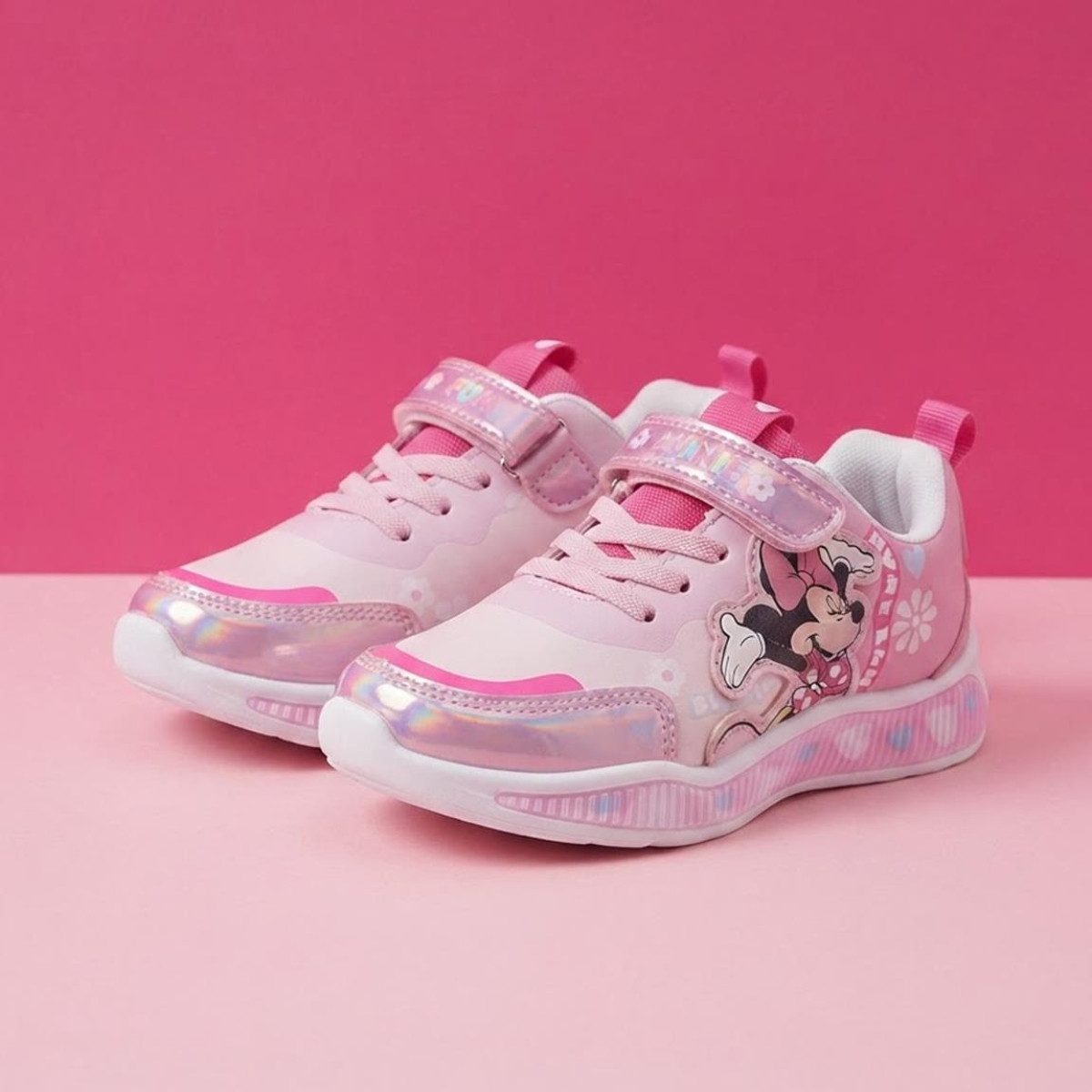 Disney Minnie Mouse Kinder Schuhe mit Lichteffekt Sneaker für Freizeit Sneaker (Packung) – Bild 5 von 5