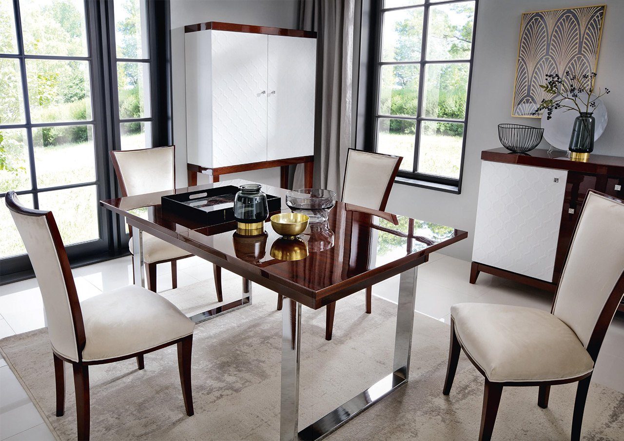 JVmoebel Barschrank Elegante Vitrine aus Massivholz mit weißer Lackierung und Holzfüßen (1-St)