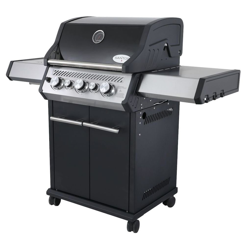PROREGAL® Gasgrill Gasgrill S-318 Schwarz mit 3 Hauptbrenner + 3-teiliges Zubehörpaket