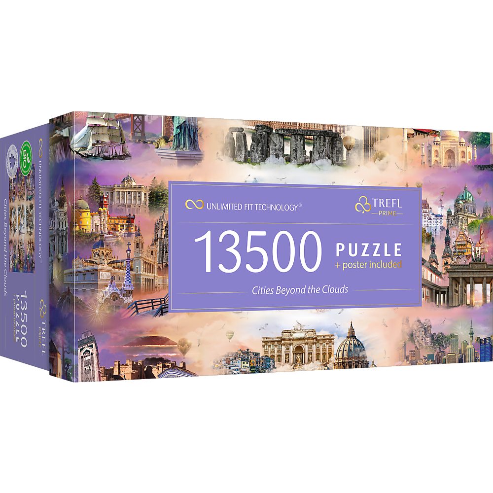 Trefl Puzzle Städte Jenseits der Wolken 13500 Teile Puzzle, 1500 Puzzleteile, Made in Europe