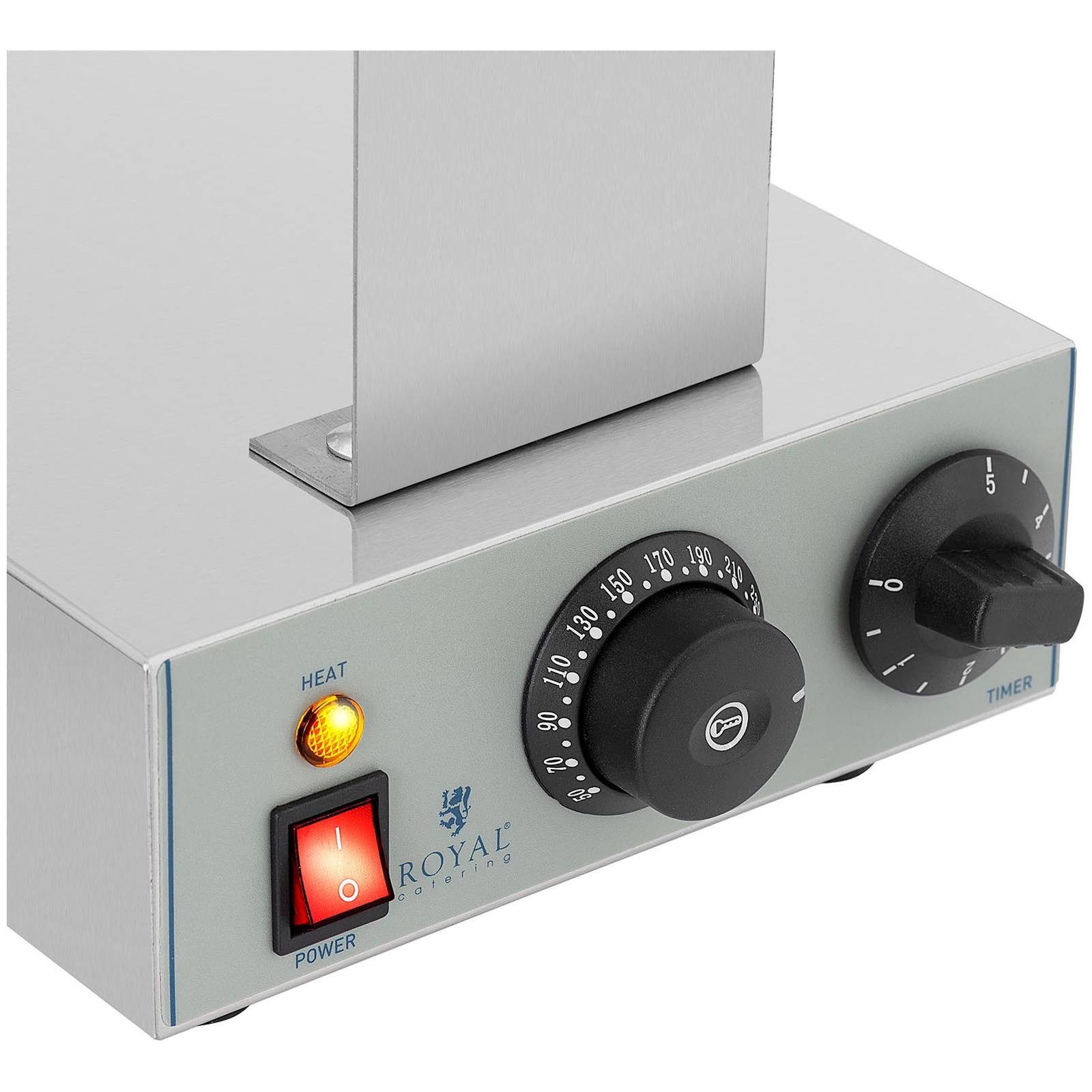 Royal Catering Waffeleisen Bubble Waffel 1415 W 50 - 250 °C Timer 0 - 5 min rotierbar Teflon, 1415 W