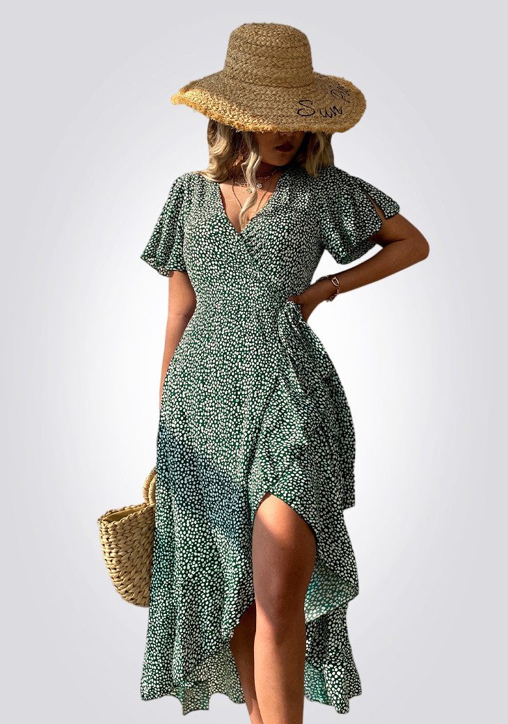 Cupshe Strandkleid Kostüm mit ausgestelltem Ärmel Rüschen