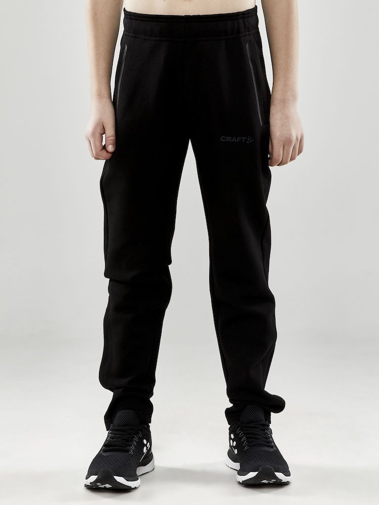 Craft Sweatpants Freizeithose Core Soul Zip (weiches Material) lang schwarz Kinder