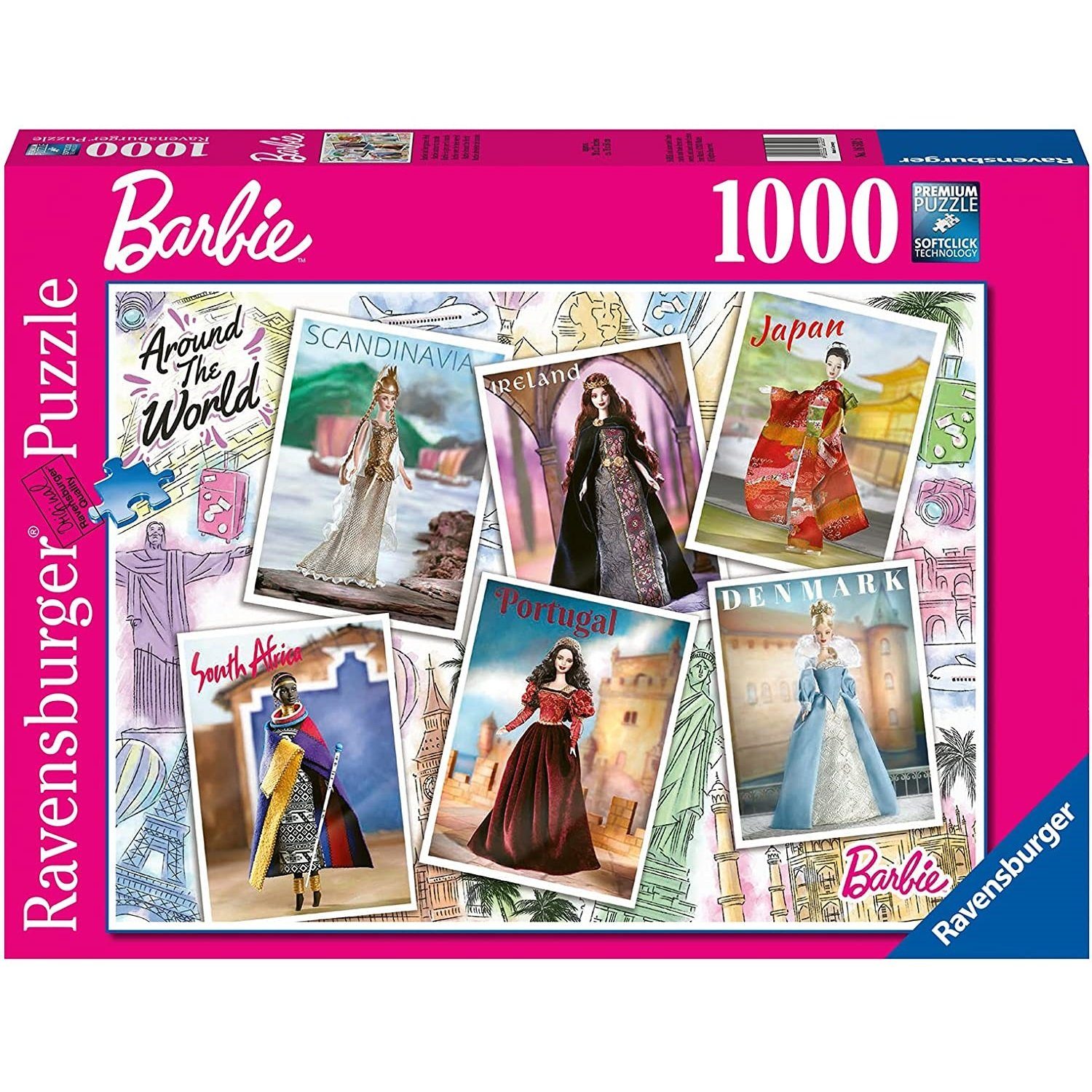 Ravensburger Puzzle Ravensburger - Barbie auf der ganzen Welt, 1000 Teile  Puzzle, 1000 Puzzleteile