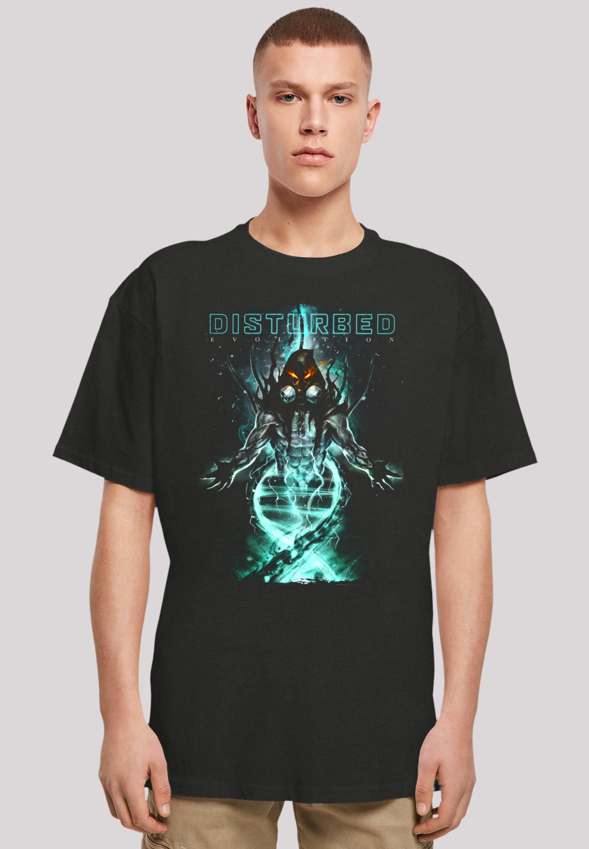F4NT4STIC T-Shirt Disturbed Heavy Metal Evolving Creature Premium Qualität, Rock-Musik, Band schwarz