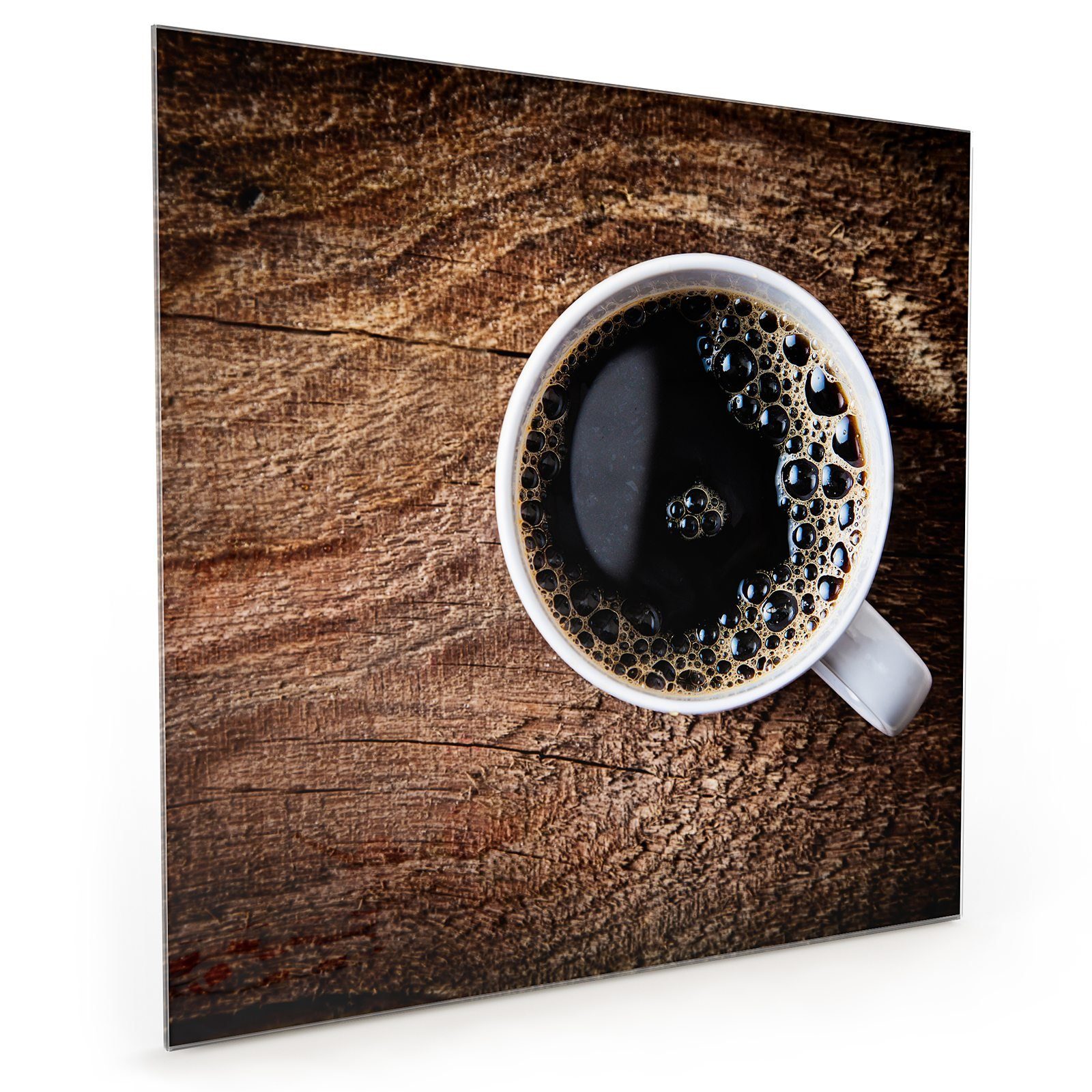 Kaffee Glas Spritzschutz Dunkler Primedeco Motiv Küchenrückwand Küchenrückwand mit