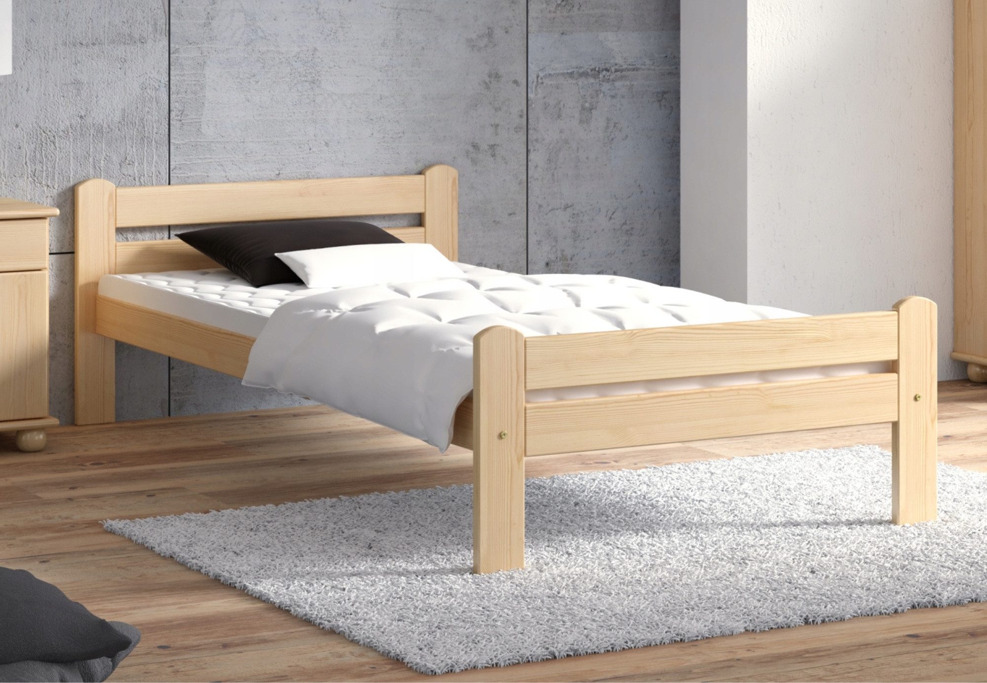 Home Collective Bettgestell Einzelbett, Holzbett aus Massivholz Kiefer (mit günstig online kaufen
