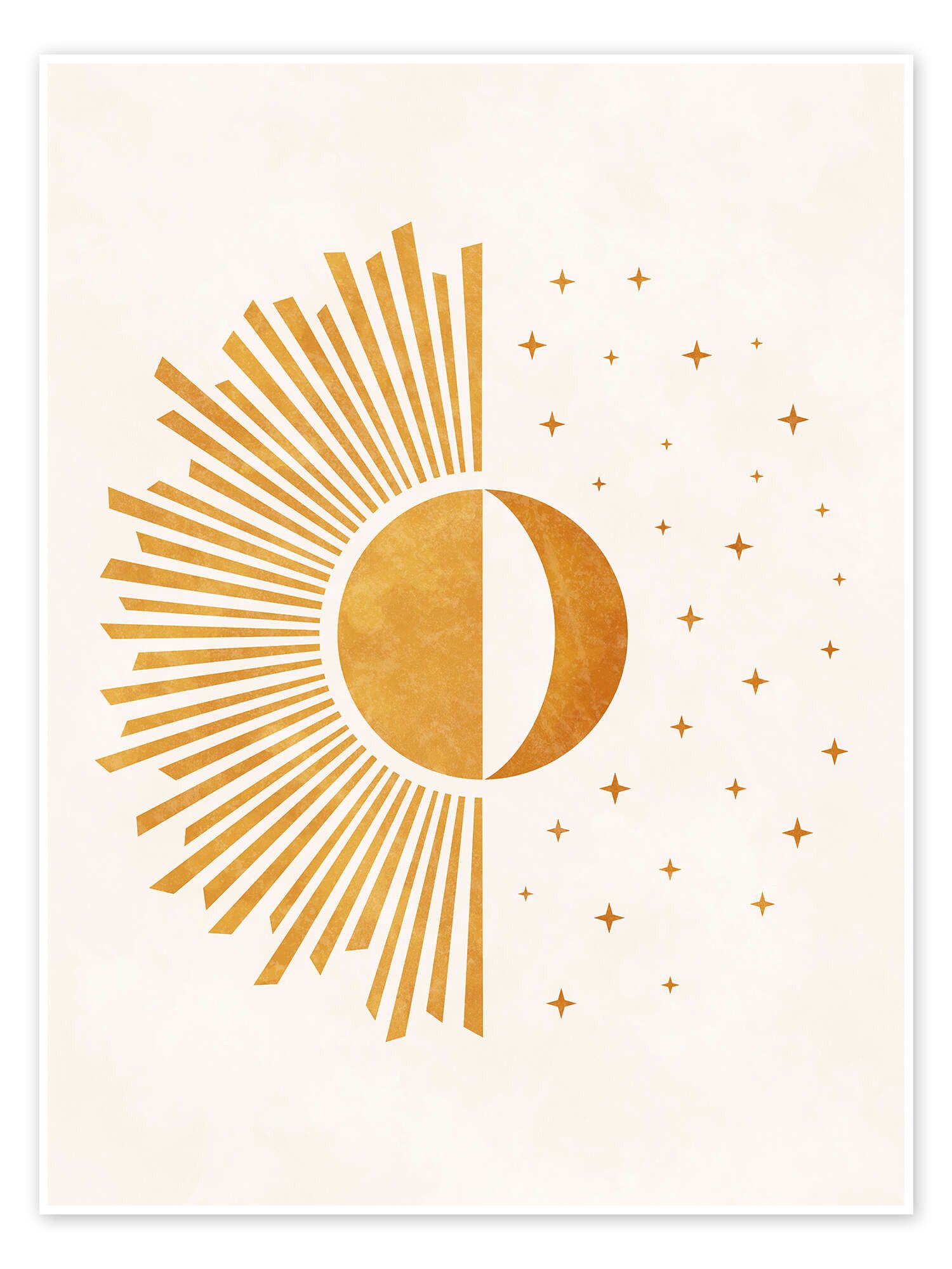 Posterlounge Wandbild Boho Sonne und Mond - Tag und Nacht, TAlex, erhältlich als Poster, Leinwandbild, Wandsticker oder Acrylglasbild