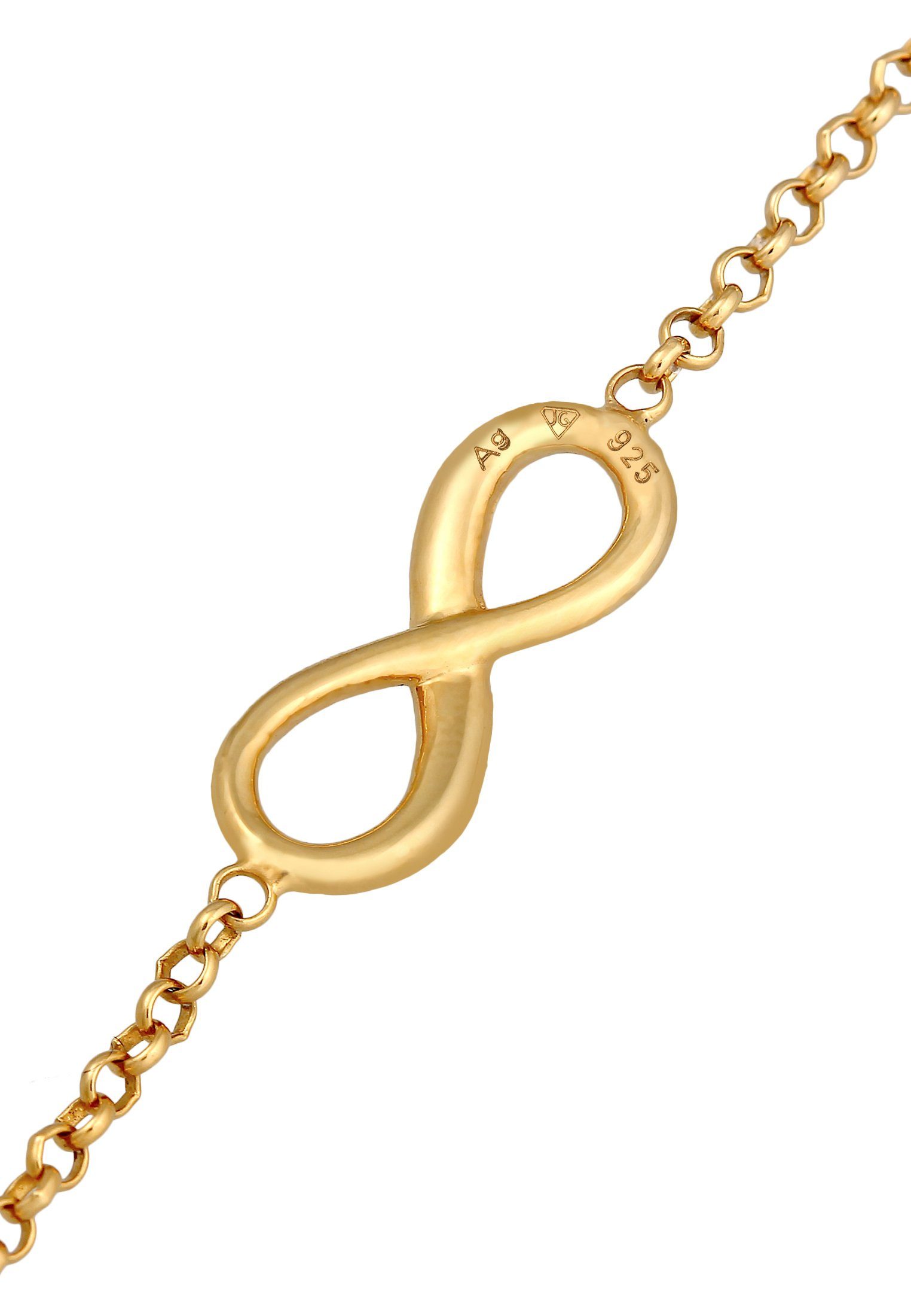 Elli Armband Infinity Unendlich Zeichen Gold Mondstein 925 Silber