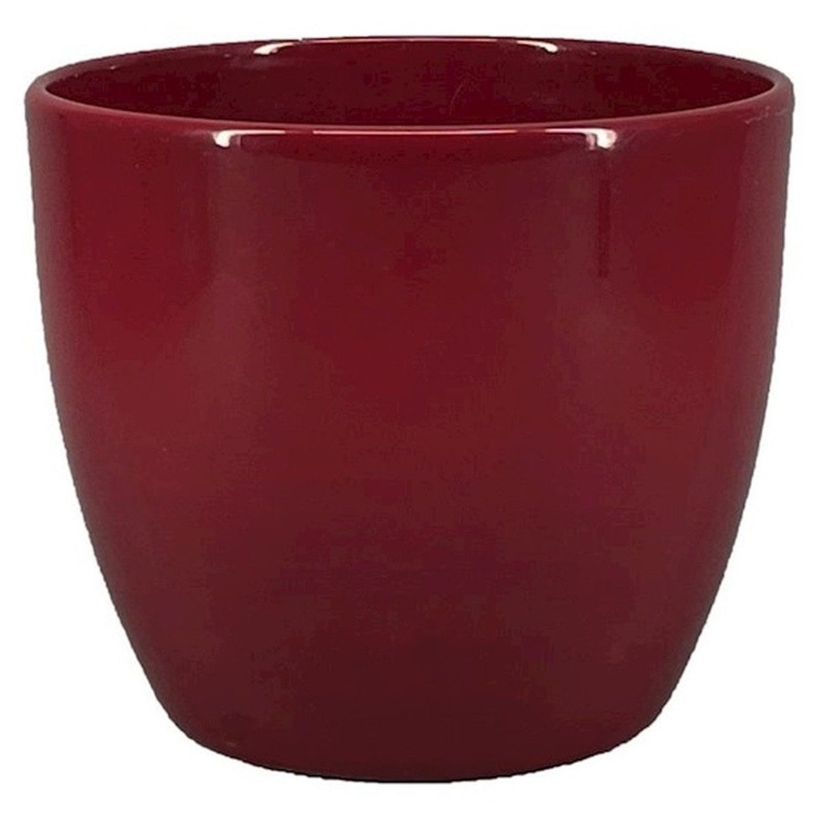 INNA-Glas Blumentopf Vase Keramik, Ø25cm, 22,5cm, weinrot