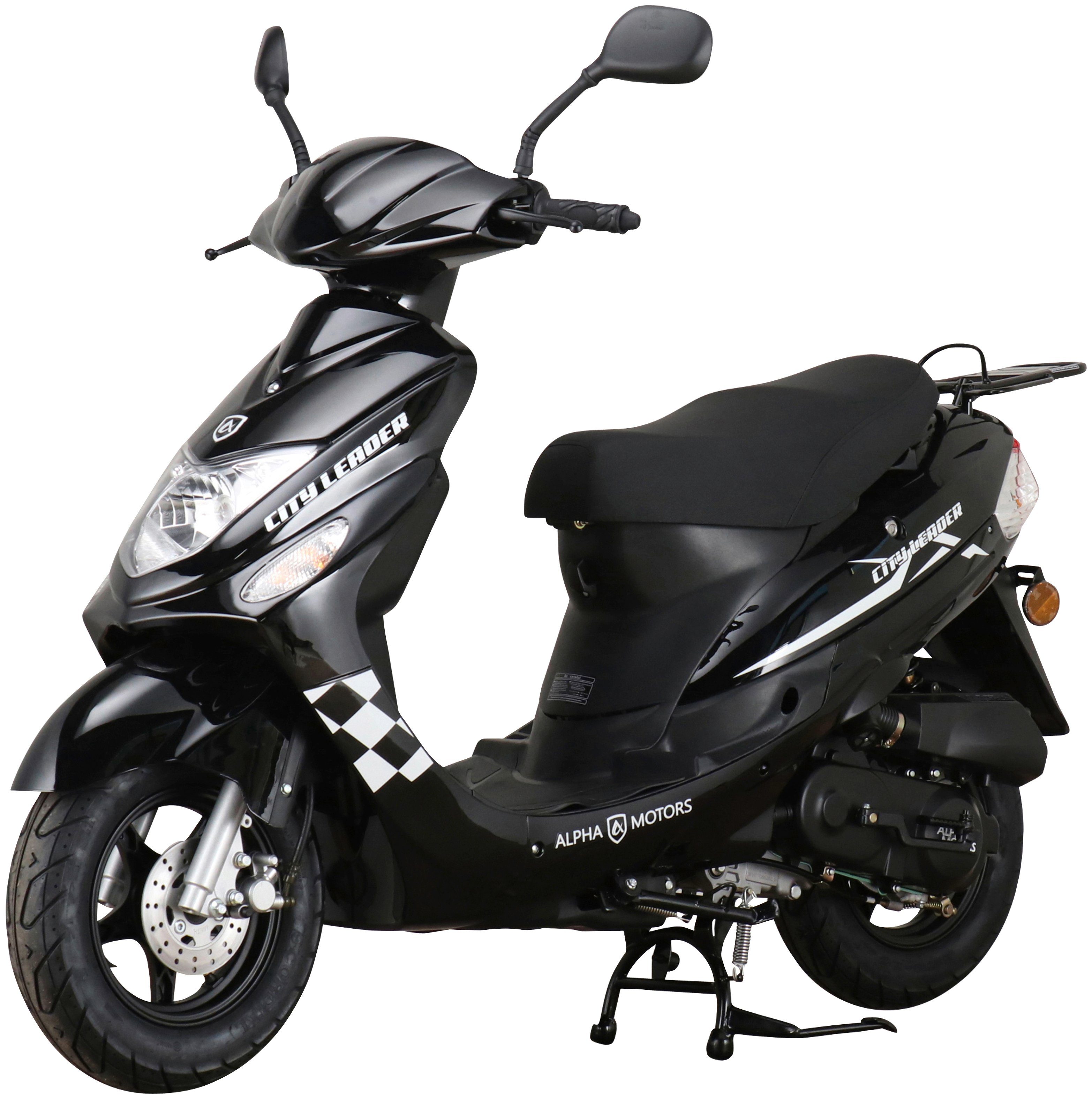 schwarz ccm, 50 Alpha 25 Motors km/h, Euro 5 CityLeader, Mofaroller