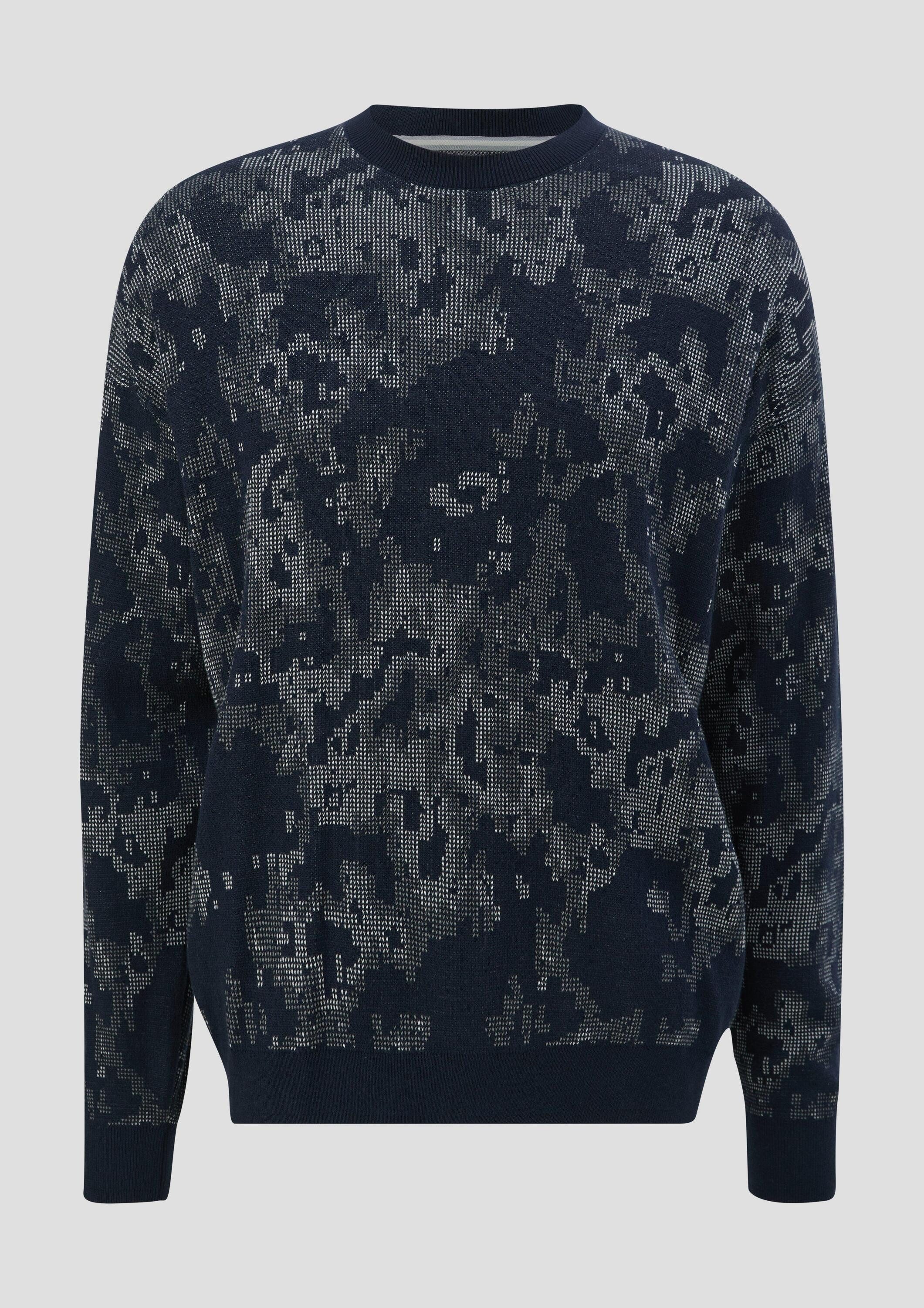 s.Oliver Longpullover Strickpullover Pullover aus Baumwolle