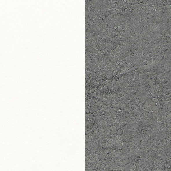 Breite weiß Unterschrank weiß/weiß-basaltgrau 150 cm | OPTIFIT Roth