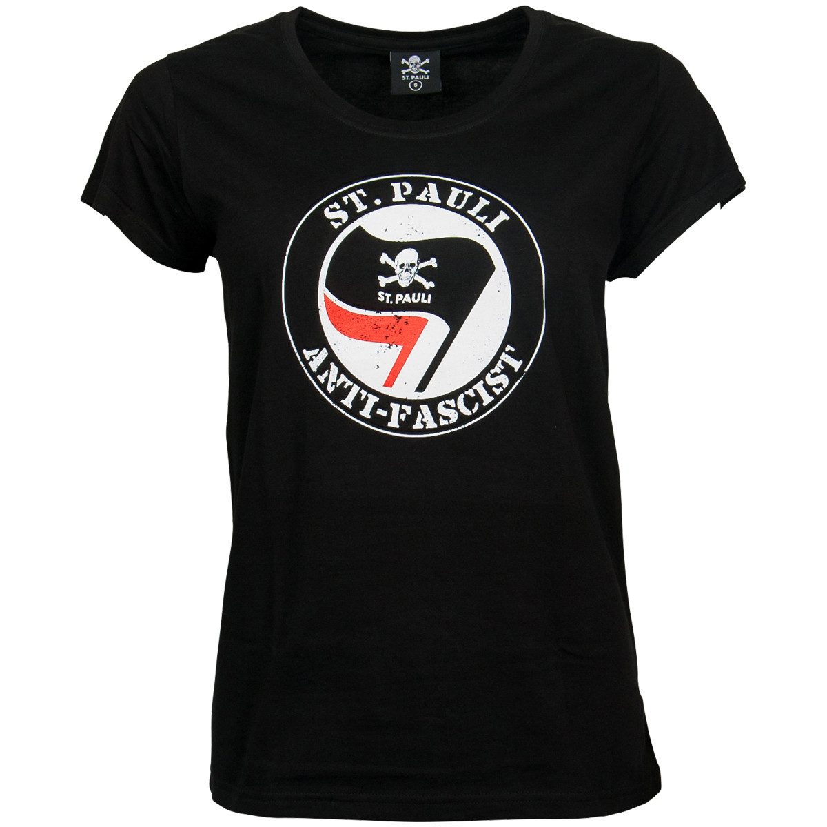 FC St. Pauli T-Shirt FC St. Pauli - Damen T-Shirt Anti Fascist - schwarz