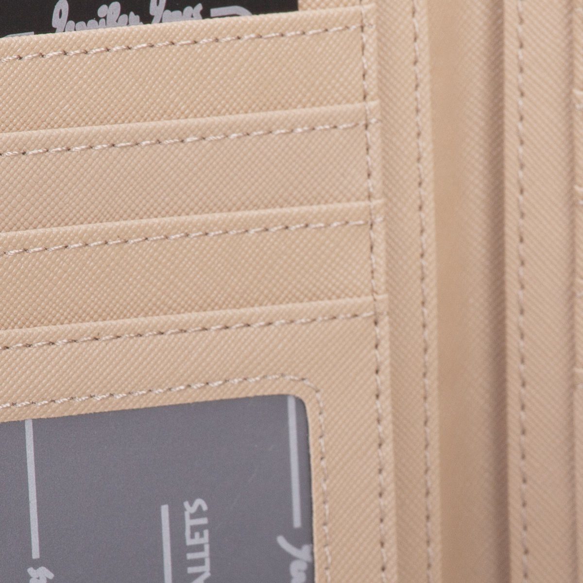 Jennifer Jones Geldbörse, Damen Geldbörse klappbar beige Geldbeutel Reißverschluss mit Portemonnaie
