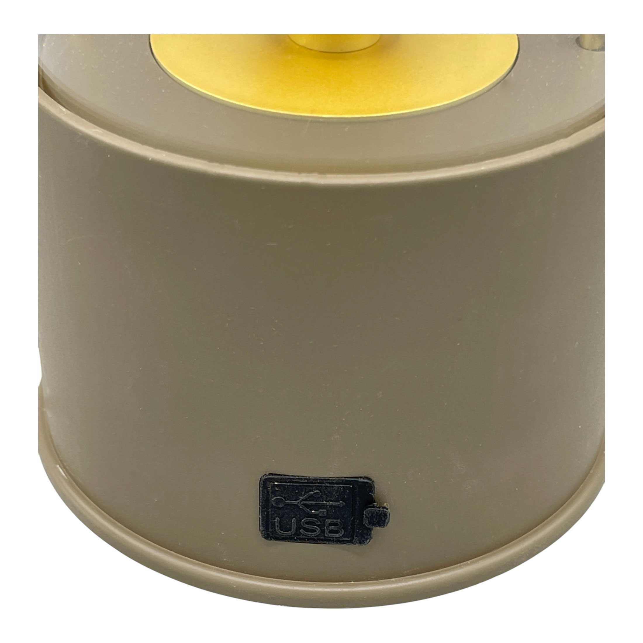 Coen Bakker Deco BV LED Außen-Tischleuchte Portable Light, Dimmfunktion, LED, warmweiß, retro Design taupe usb dimmbar 11x26cm