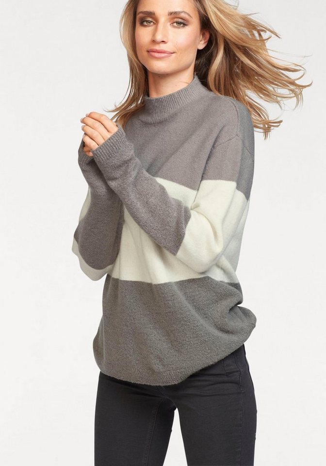 Aniston by BAUR Stehkragenpullover im Colorblocking Aniston by BAUR Stehkragenpullover im Colorblocking