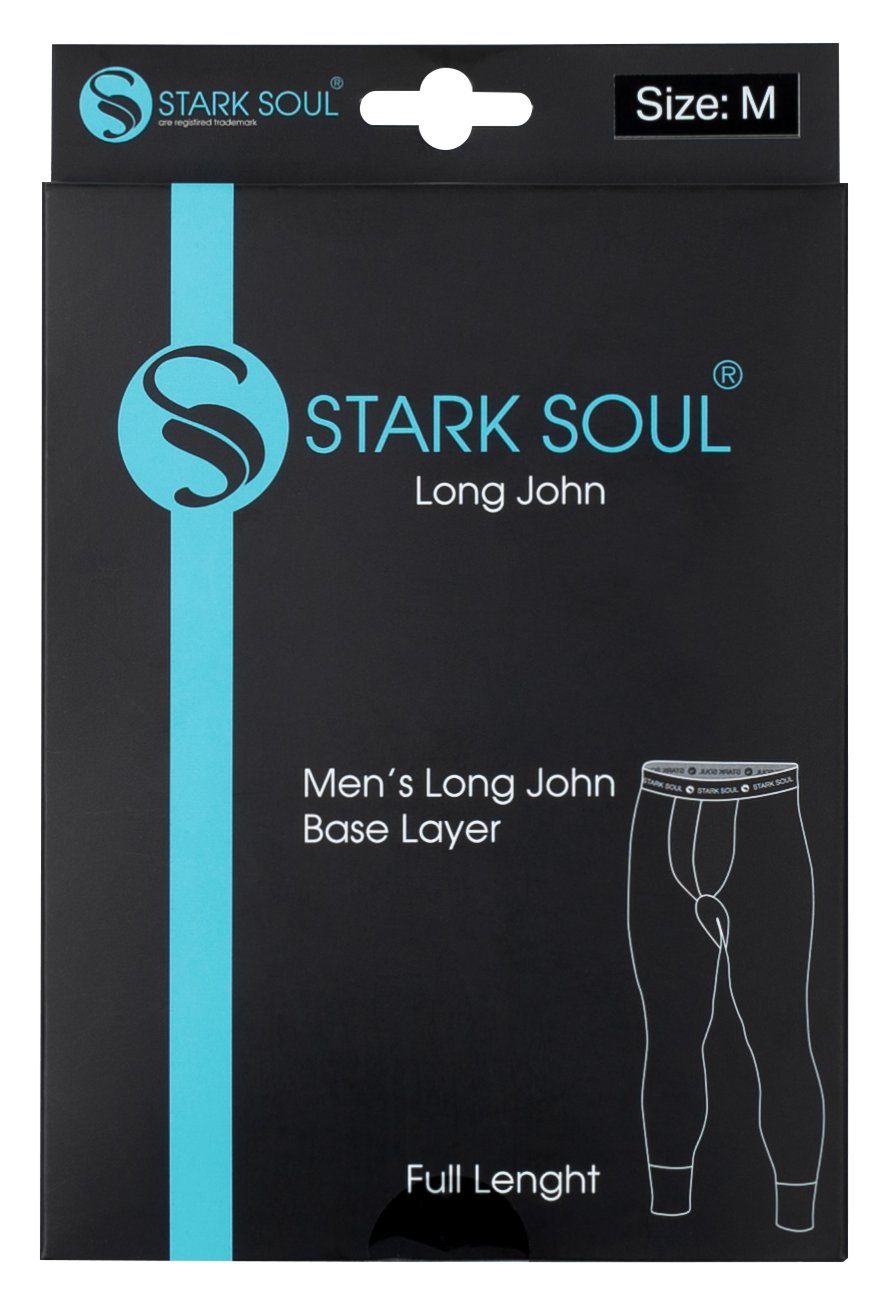 Stark Soul® Lange Unterhose Lange Logo Web-Gummibund Unterhose weichem Schwarz mit John Webbund Long 