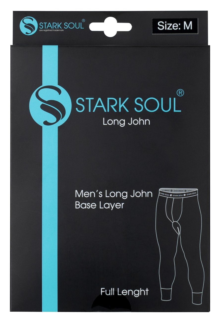 Stark Unterhose Unterhose John Long weichem Soul® Web-Gummibund mit Logo Lange Lange - Schwarz Webbund